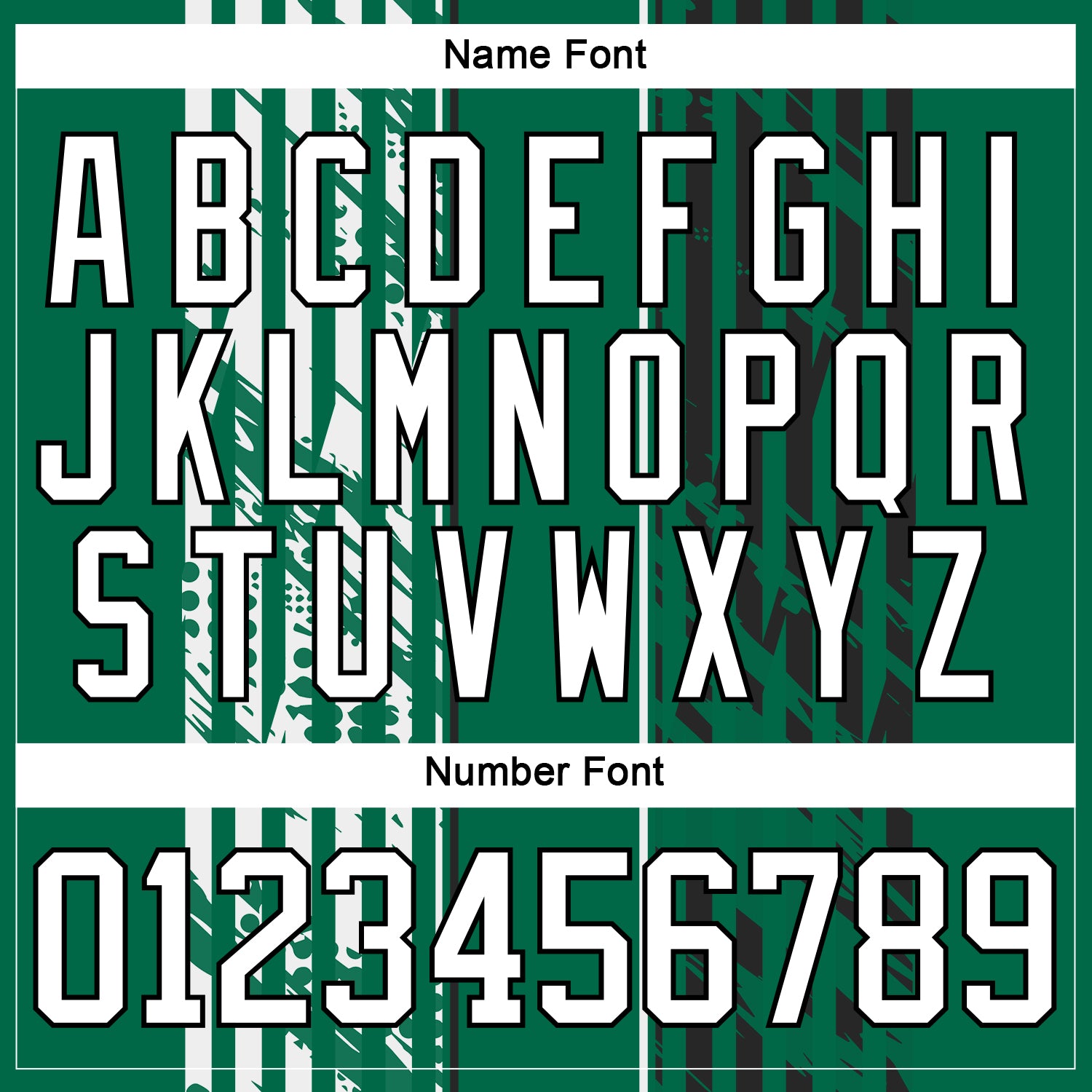 Custom Kelly Green White-Black Abstract Dallas Inspired Grunge Stripe Hockey Lace Neck Jersey view 7