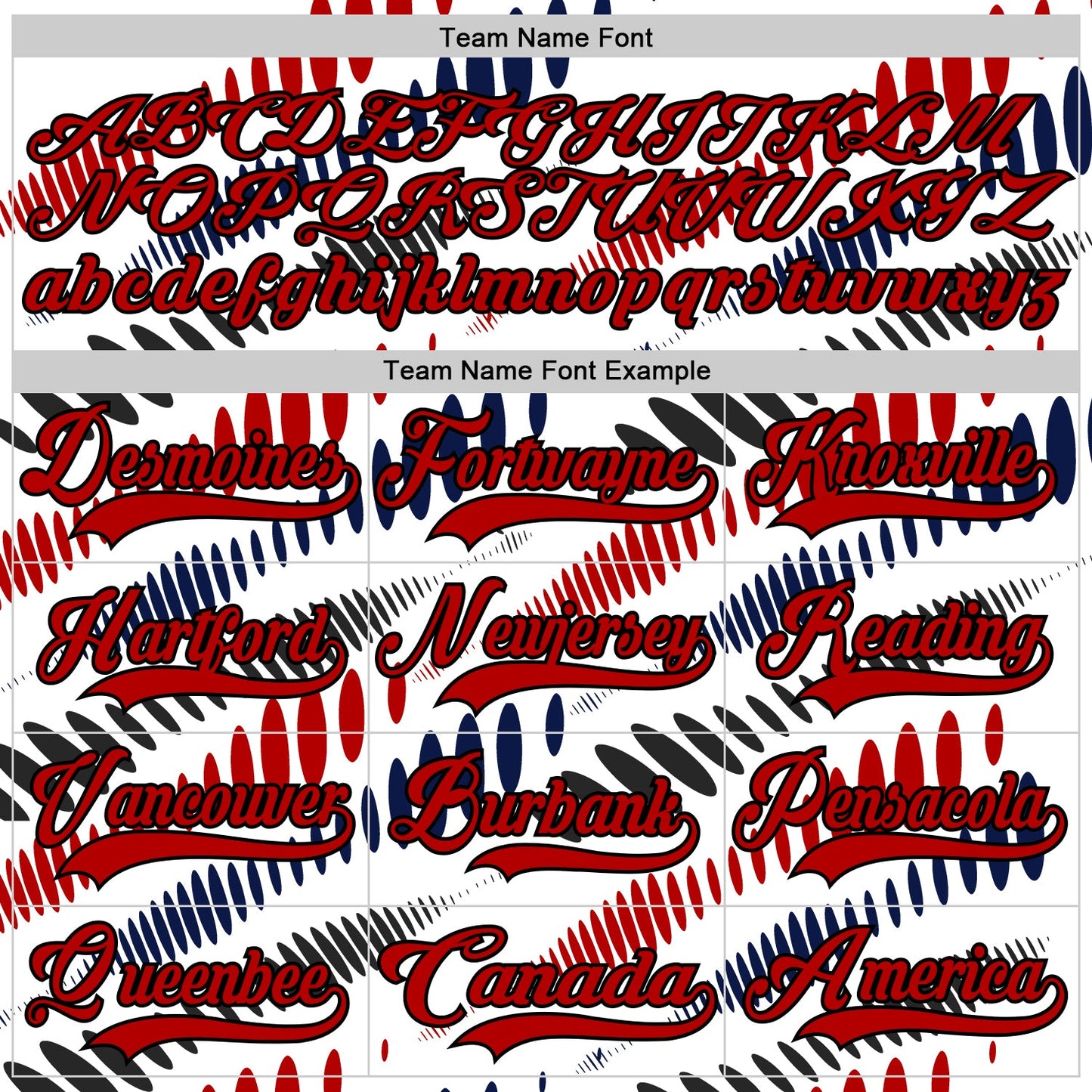 Custom White Red Navy-Black Abstract Columbus Inspired Round Hockey Lace Neck Jersey view 6