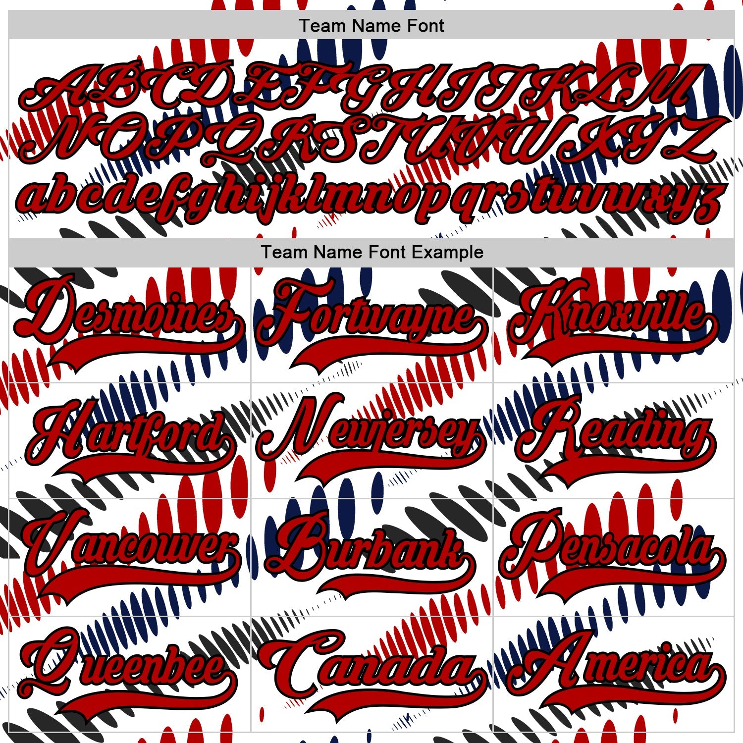 Custom White Red Navy-Black Abstract Columbus Inspired Round Hockey Lace Neck Jersey view 6