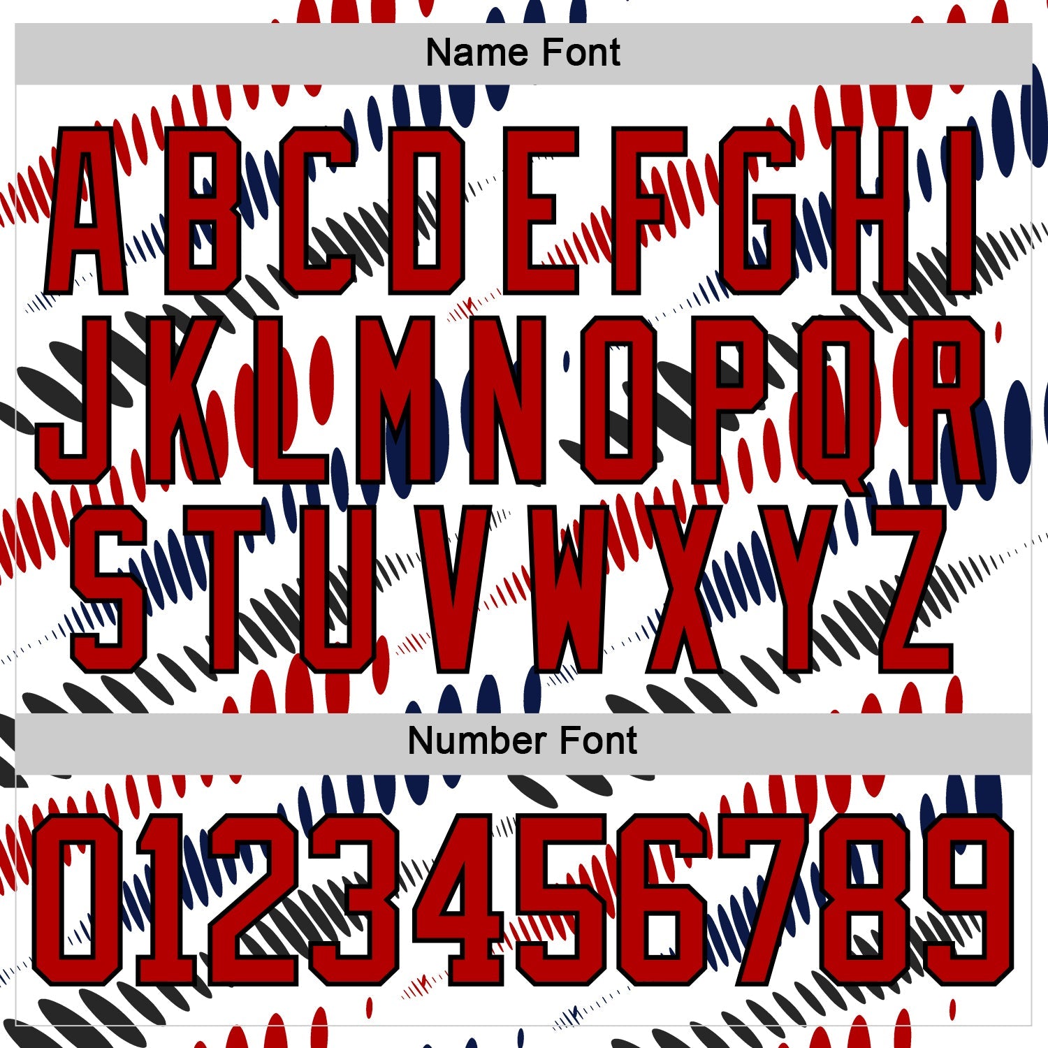 Custom White Red Navy-Black Abstract Columbus Inspired Round Hockey Lace Neck Jersey view 7