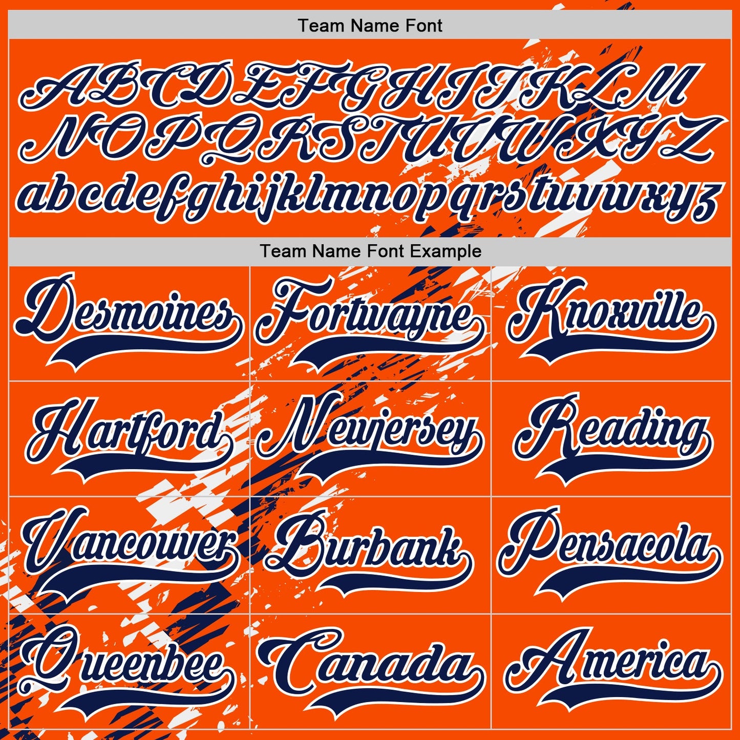 Custom Orange Navy-White Abstract Edmonton Inspired Splash Hockey Lace Neck Jersey view 6