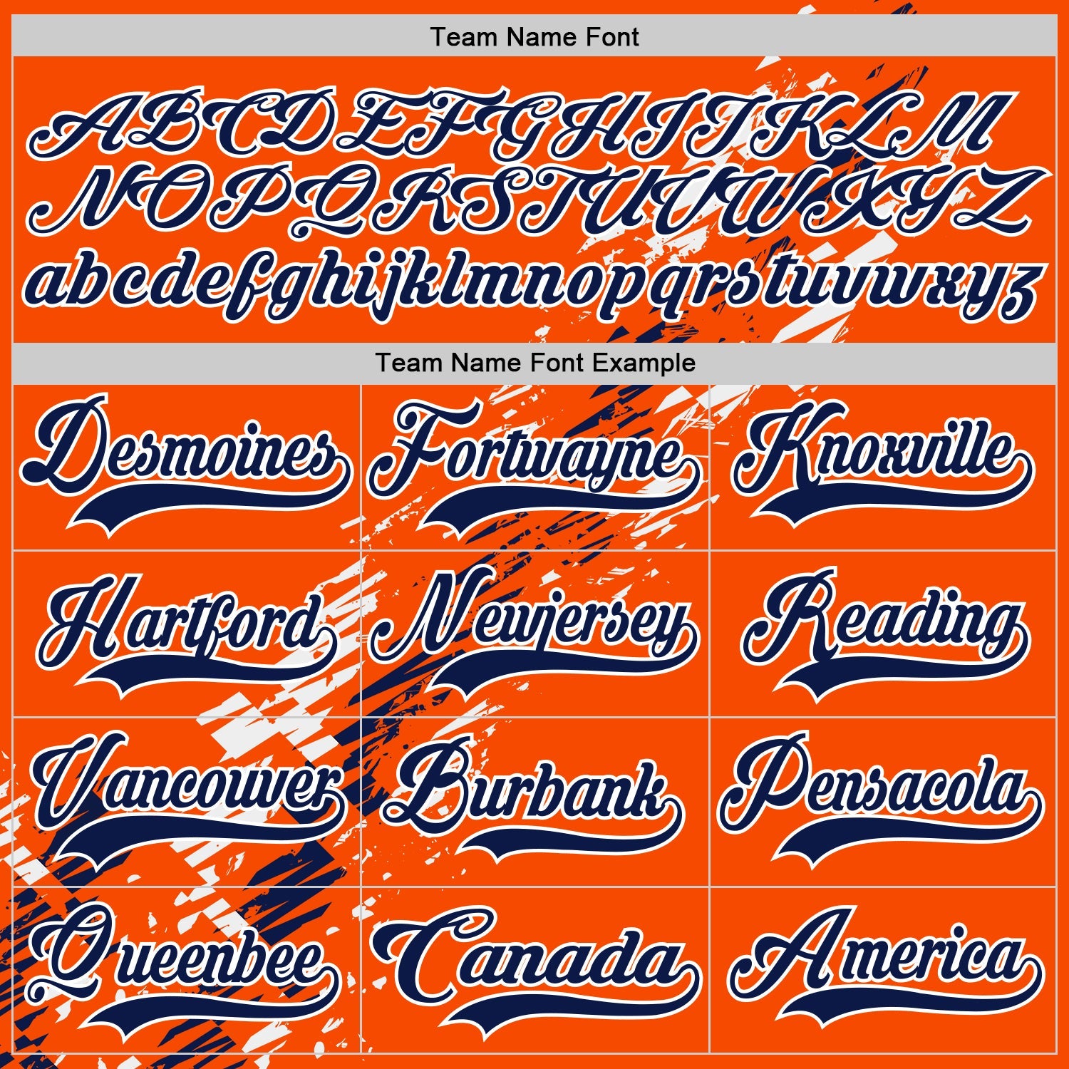 Custom Orange Navy-White Abstract Edmonton Inspired Splash Hockey Lace Neck Jersey view 6