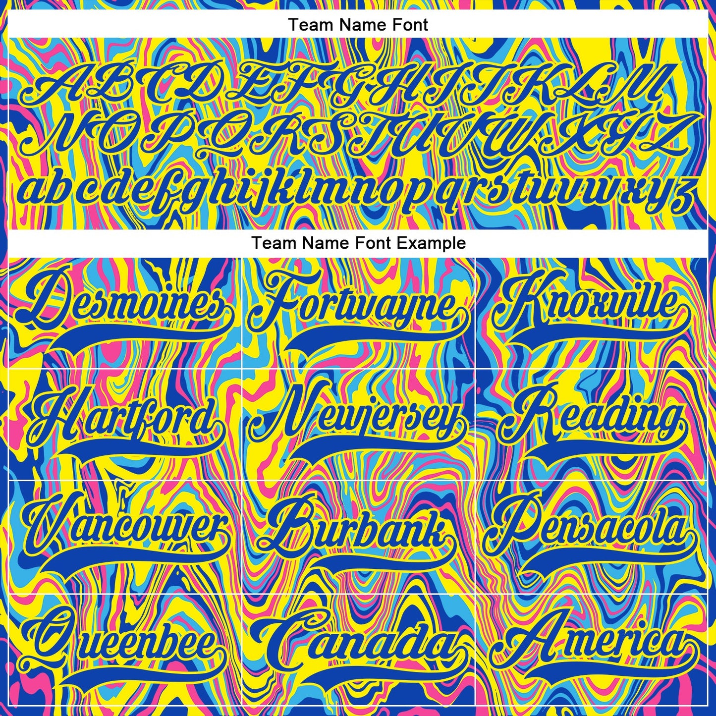 Custom Yellow Thunder Blue Pink-Light Yellow Trippy Psychedelic Fluid Hockey Lace Neck Jersey view 6