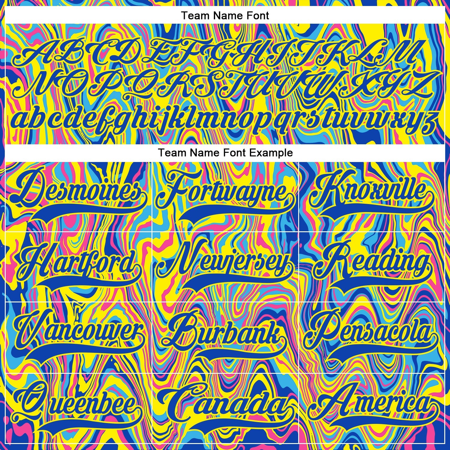 Custom Yellow Thunder Blue Pink-Light Yellow Trippy Psychedelic Fluid Hockey Lace Neck Jersey view 6