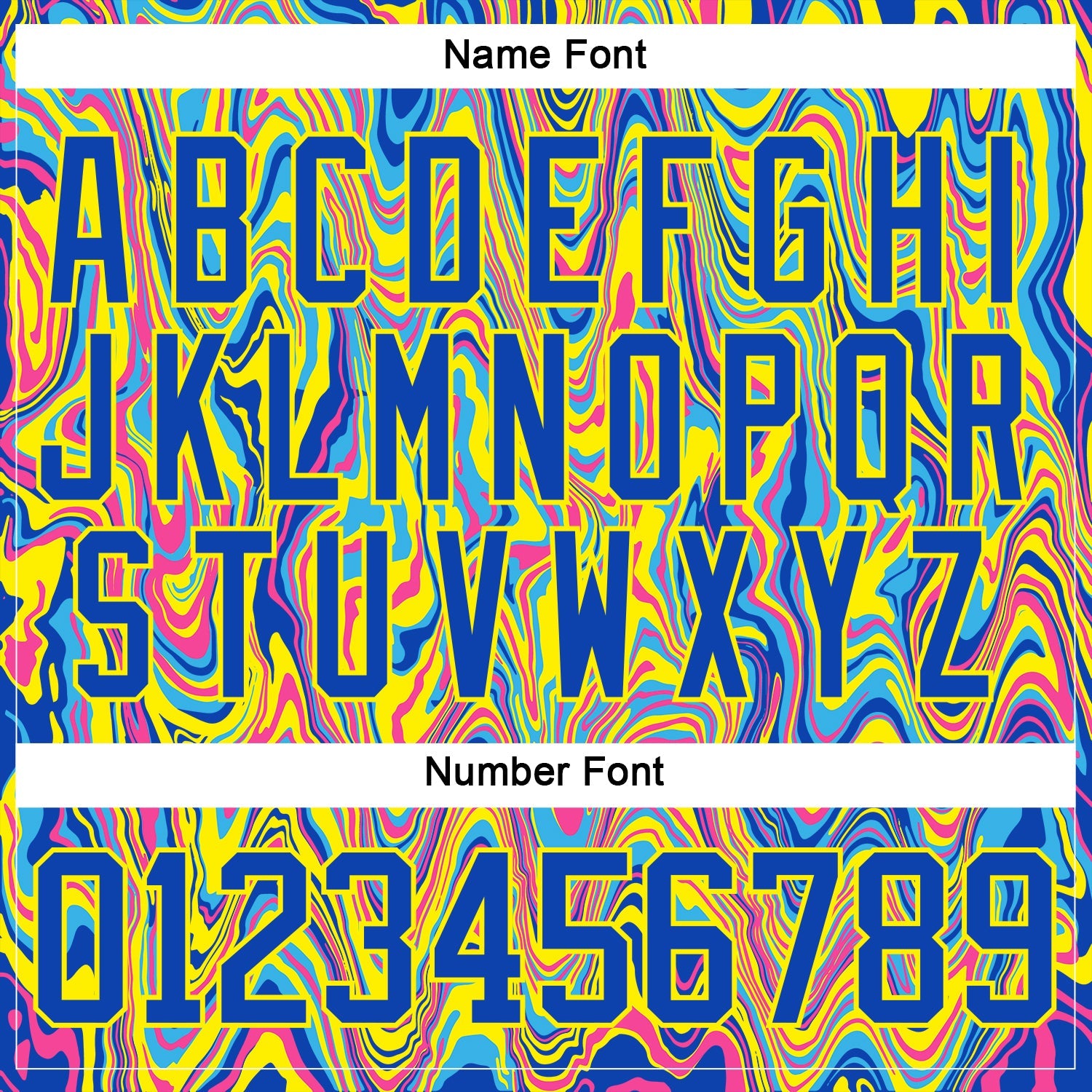 Custom Yellow Thunder Blue Pink-Light Yellow Trippy Psychedelic Fluid Hockey Lace Neck Jersey view 7