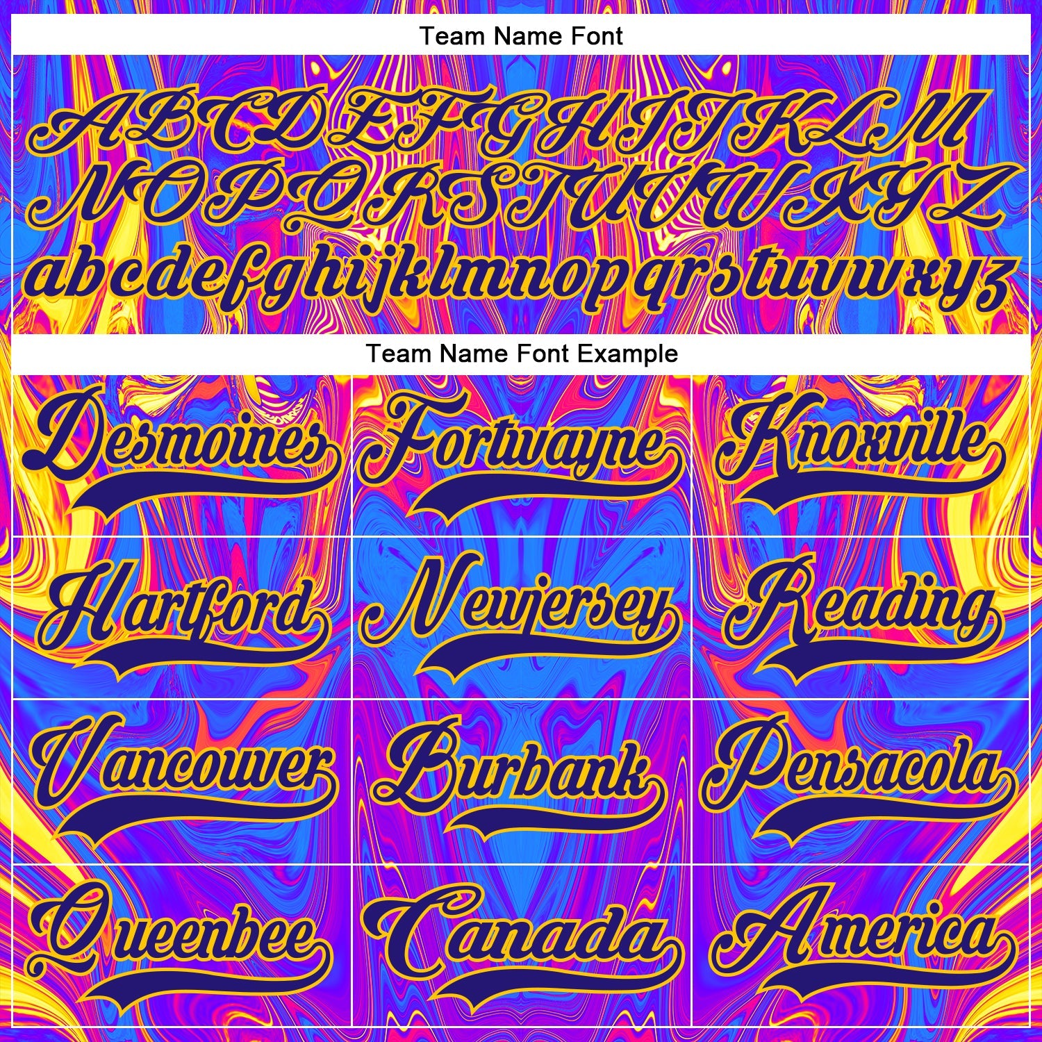 Custom Dark Purple Red-Yellow Trippy Psychedelic Fluid Hockey Lace Neck Jersey view 6