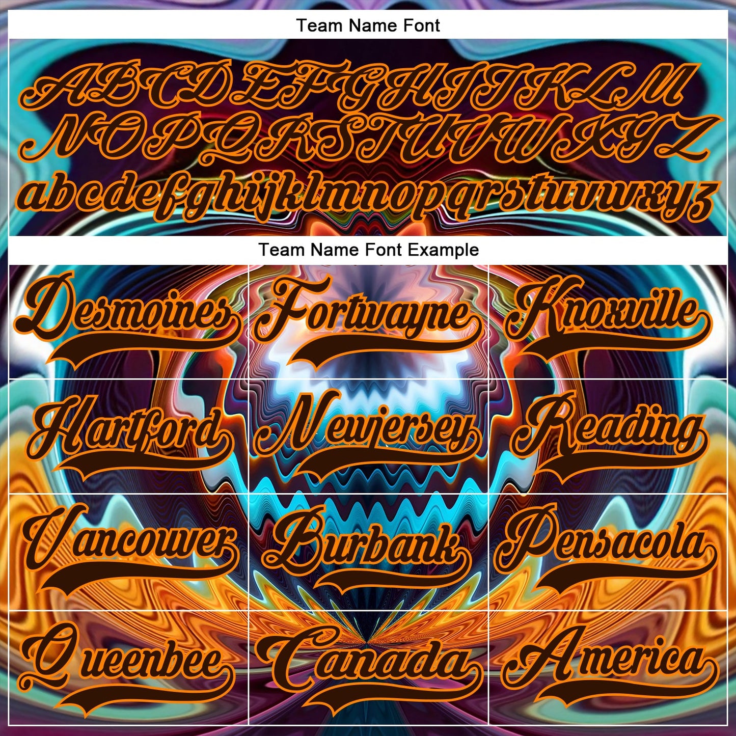 Custom Brown Bay Orange Red-Blue Trippy Psychedelic Fluid Hockey Lace Neck Jersey view 6