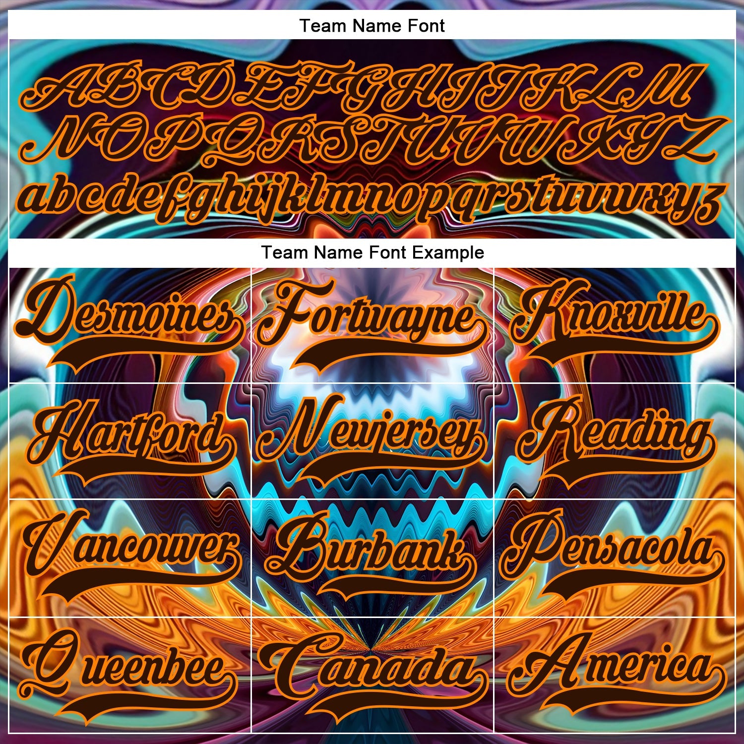 Custom Brown Bay Orange Red-Blue Trippy Psychedelic Fluid Hockey Lace Neck Jersey view 6