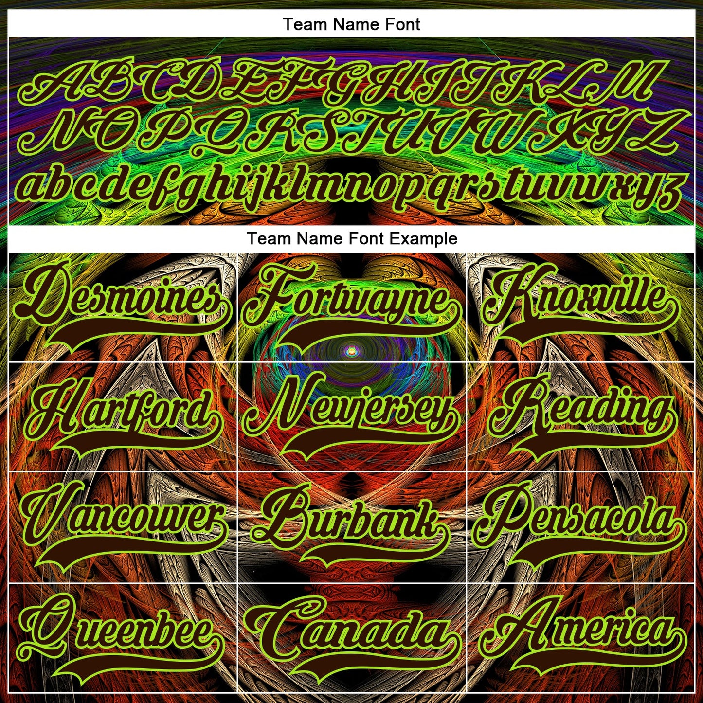 Custom Brown Neon Green Red-Blue Trippy Psychedelic Hockey Lace Neck Jersey view 6