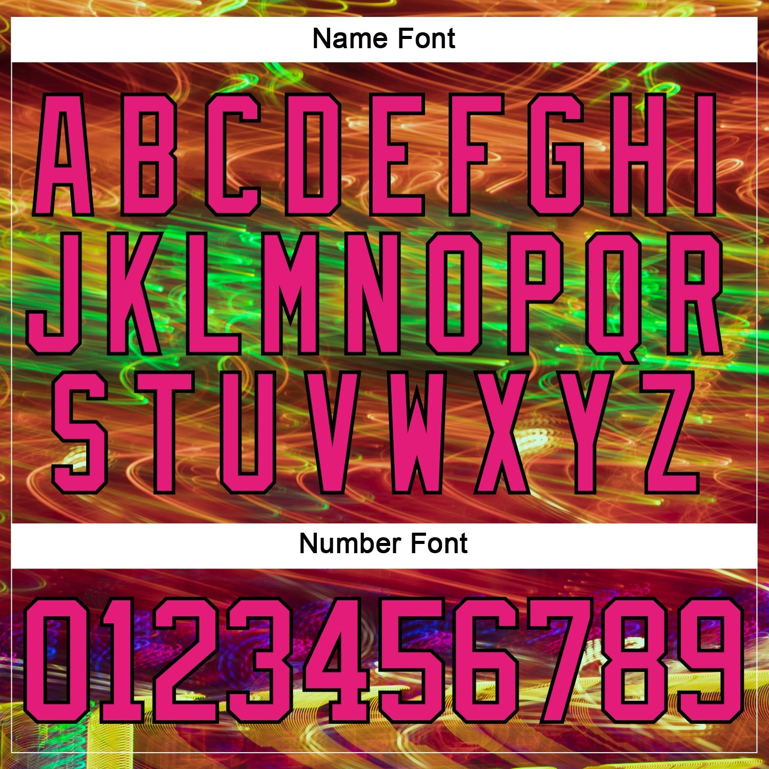 Custom Black Hot Pink Yellow-Green Trippy Psychedelic Hockey Lace Neck Jersey view 7
