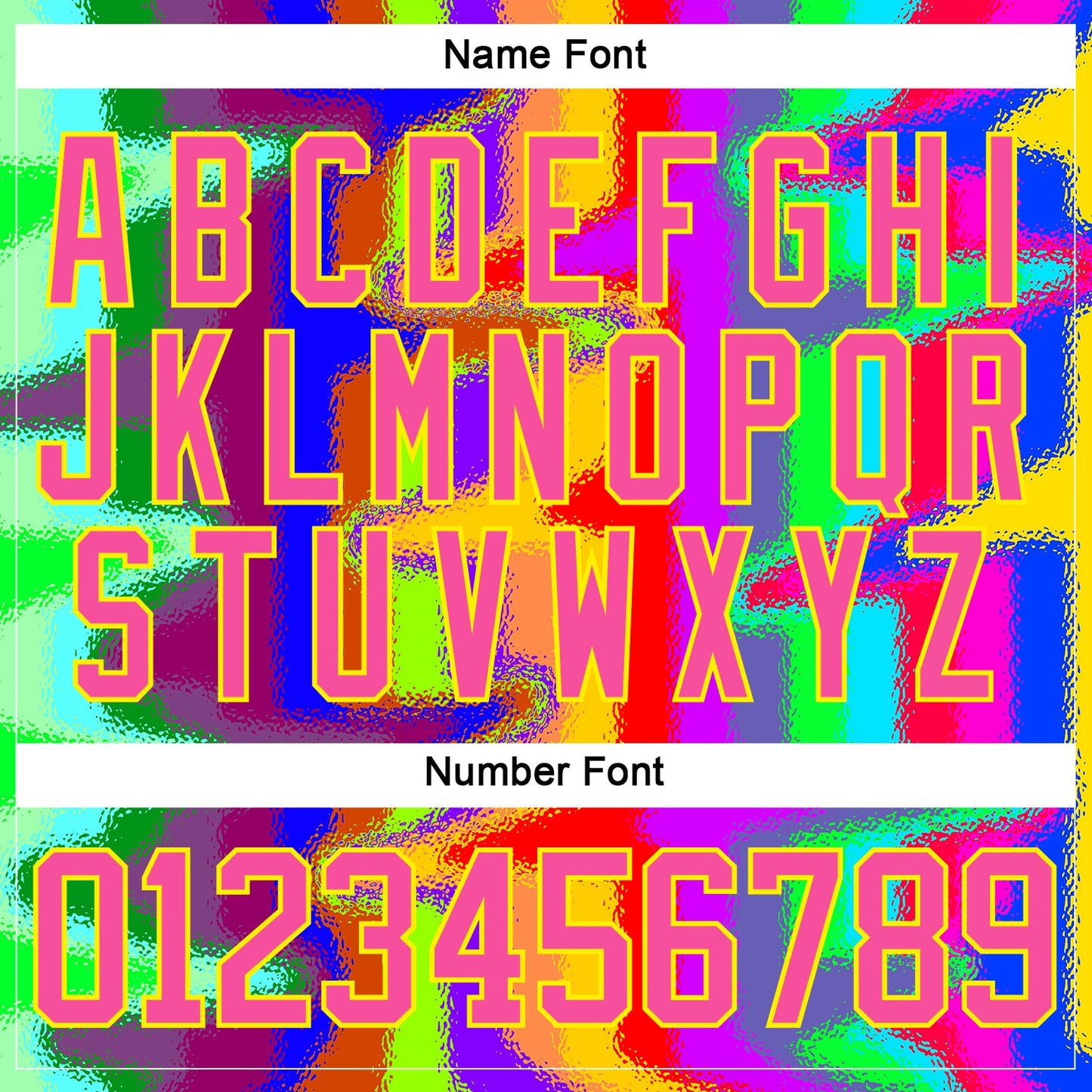 Custom Light Yellow Pink Purple Red-Green Trippy Psychedelic Neon Splash Hockey Lace Neck Jersey view 7