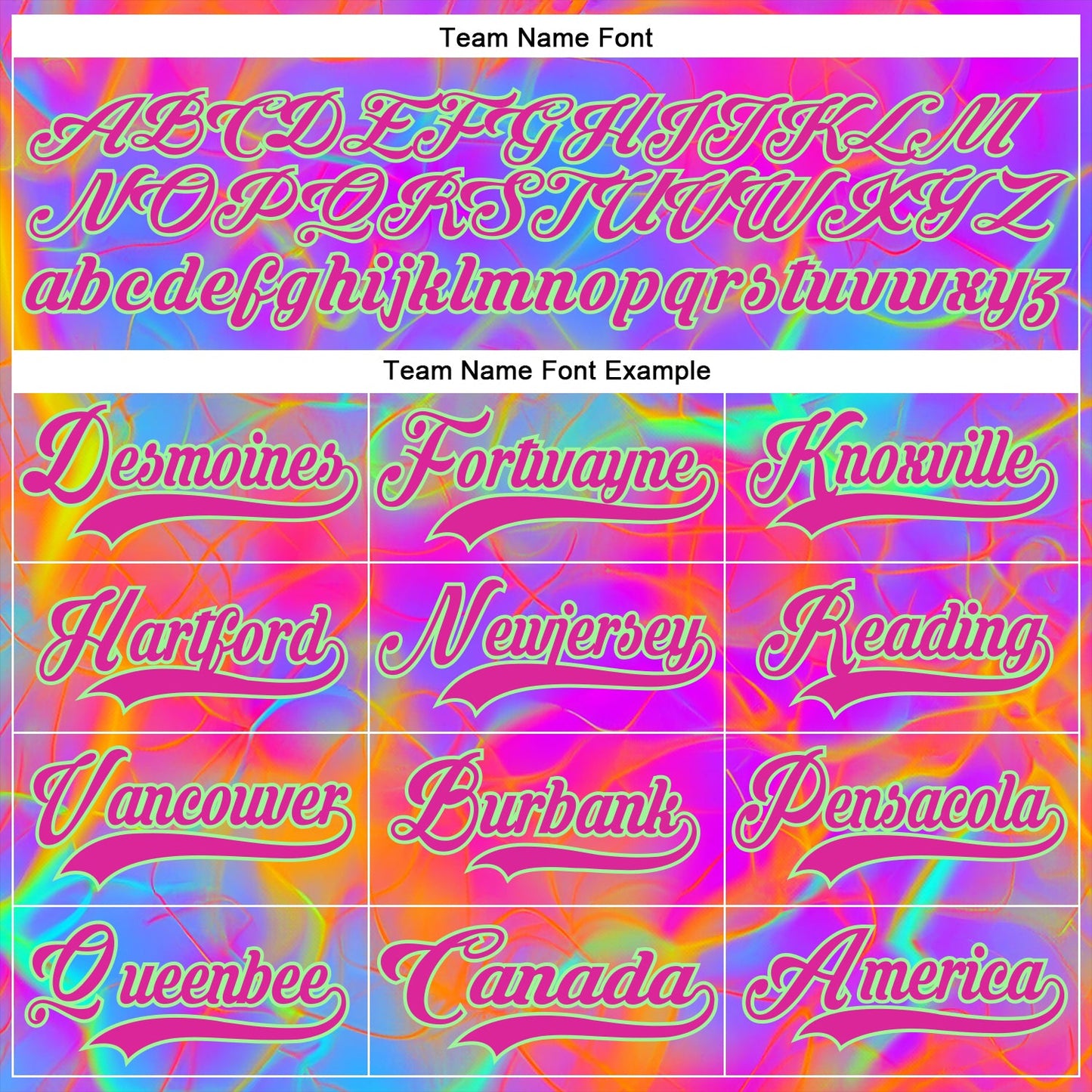 Custom Deep Pink Pea Green Purple-Orange Trippy Psychedelic Neon Hockey Lace Neck Jersey view 6