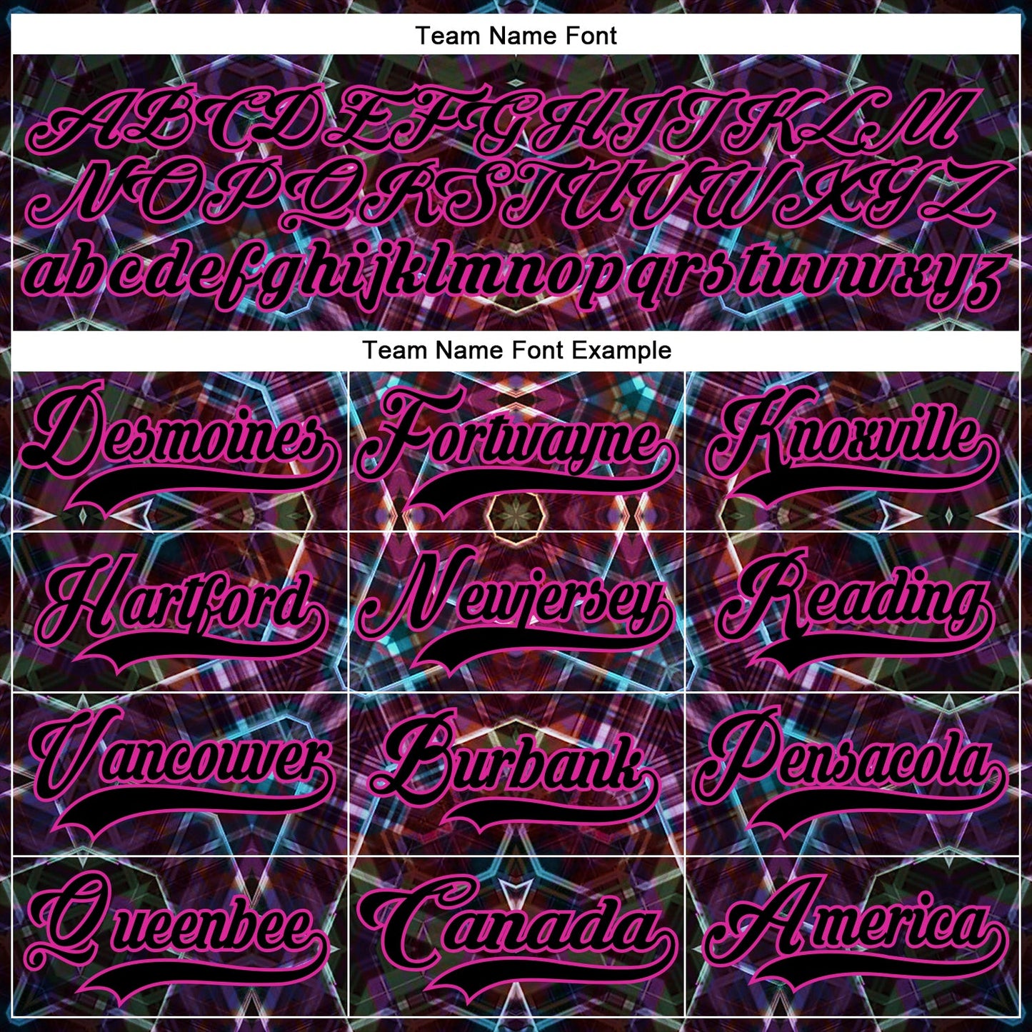 Custom Black Deep Pink-Blue Trippy Psychedelic Geometric Hockey Lace Neck Jersey view 6