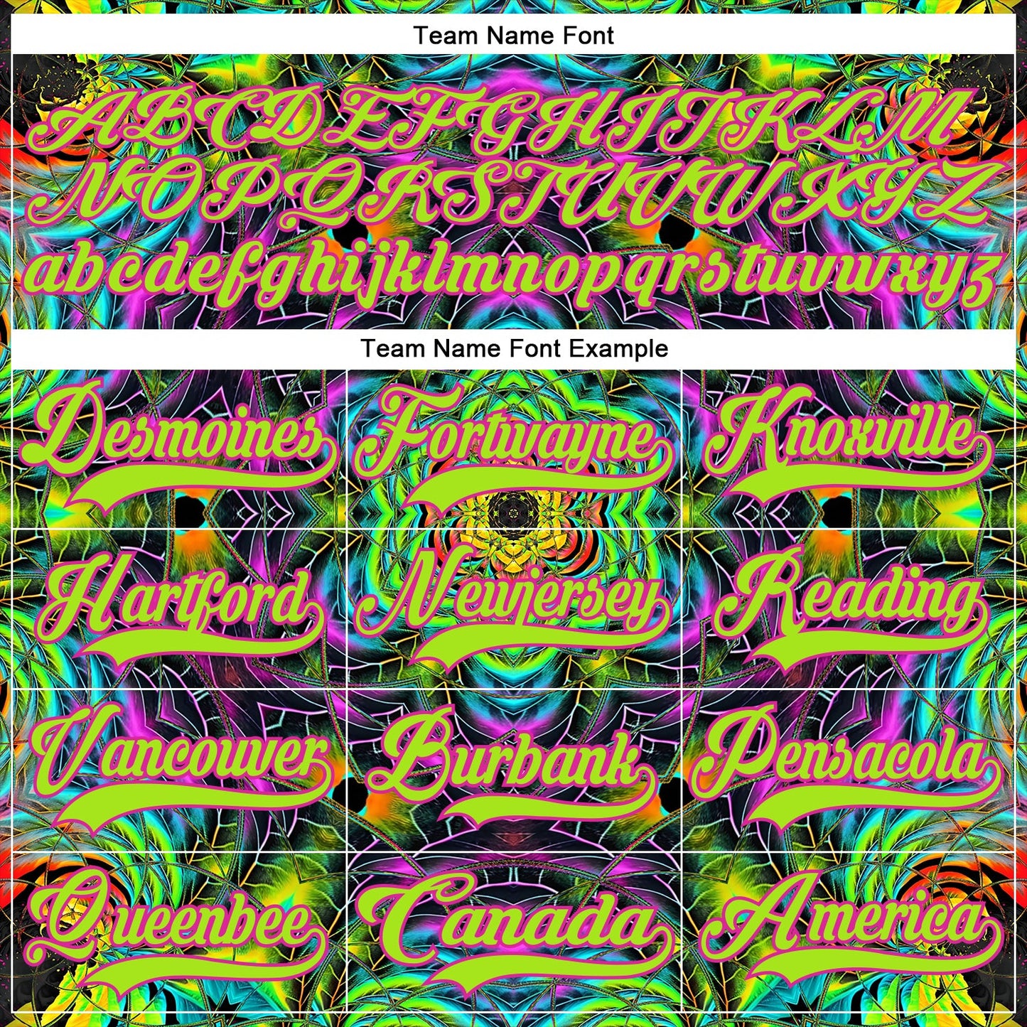 Custom Black Neon Green-Hot Pink Trippy Psychedelic Geometric Hockey Lace Neck Jersey view 6