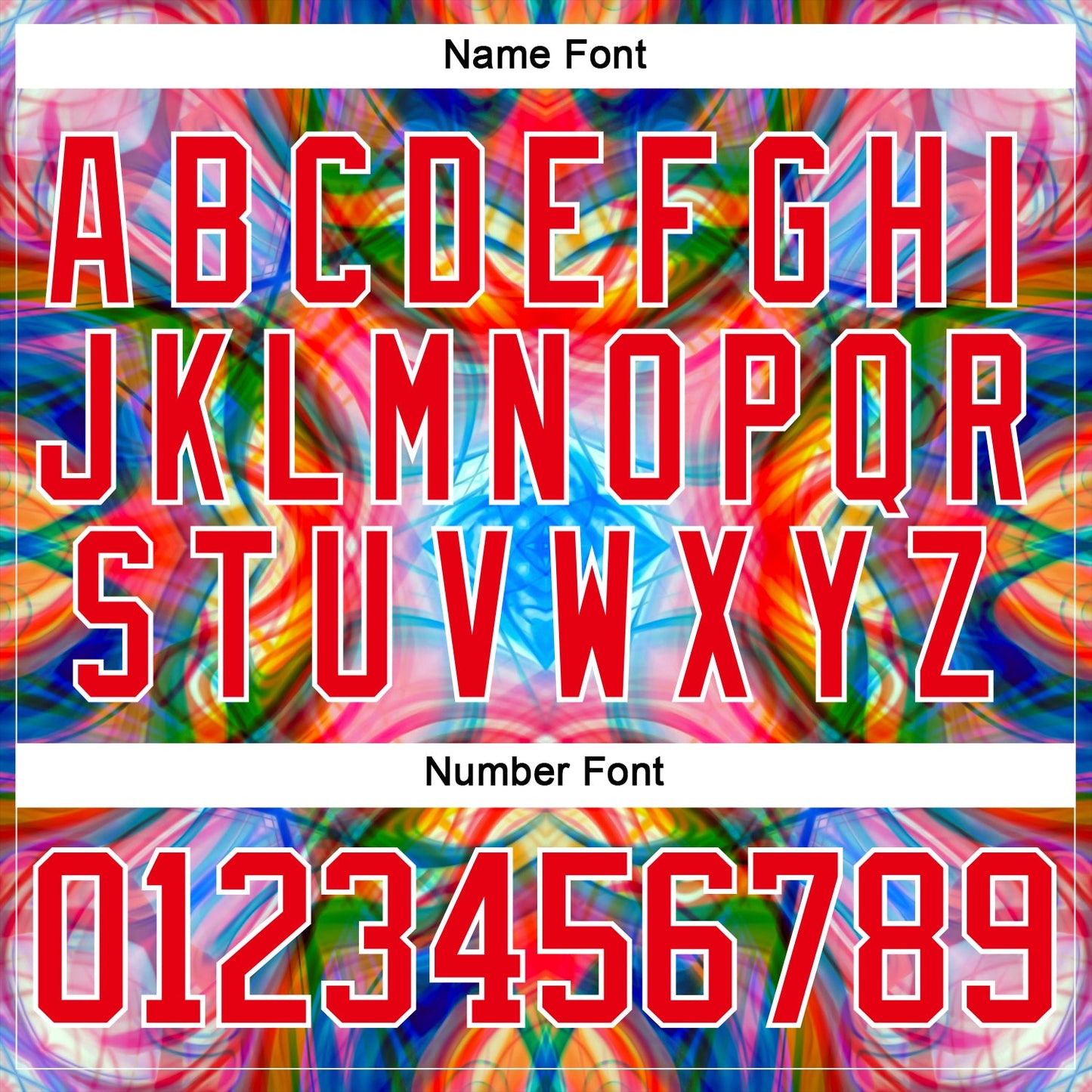 Custom White Fire Red Green Blue-Yellow Trippy Psychedelic Geometric Hockey Lace Neck Jersey view 7