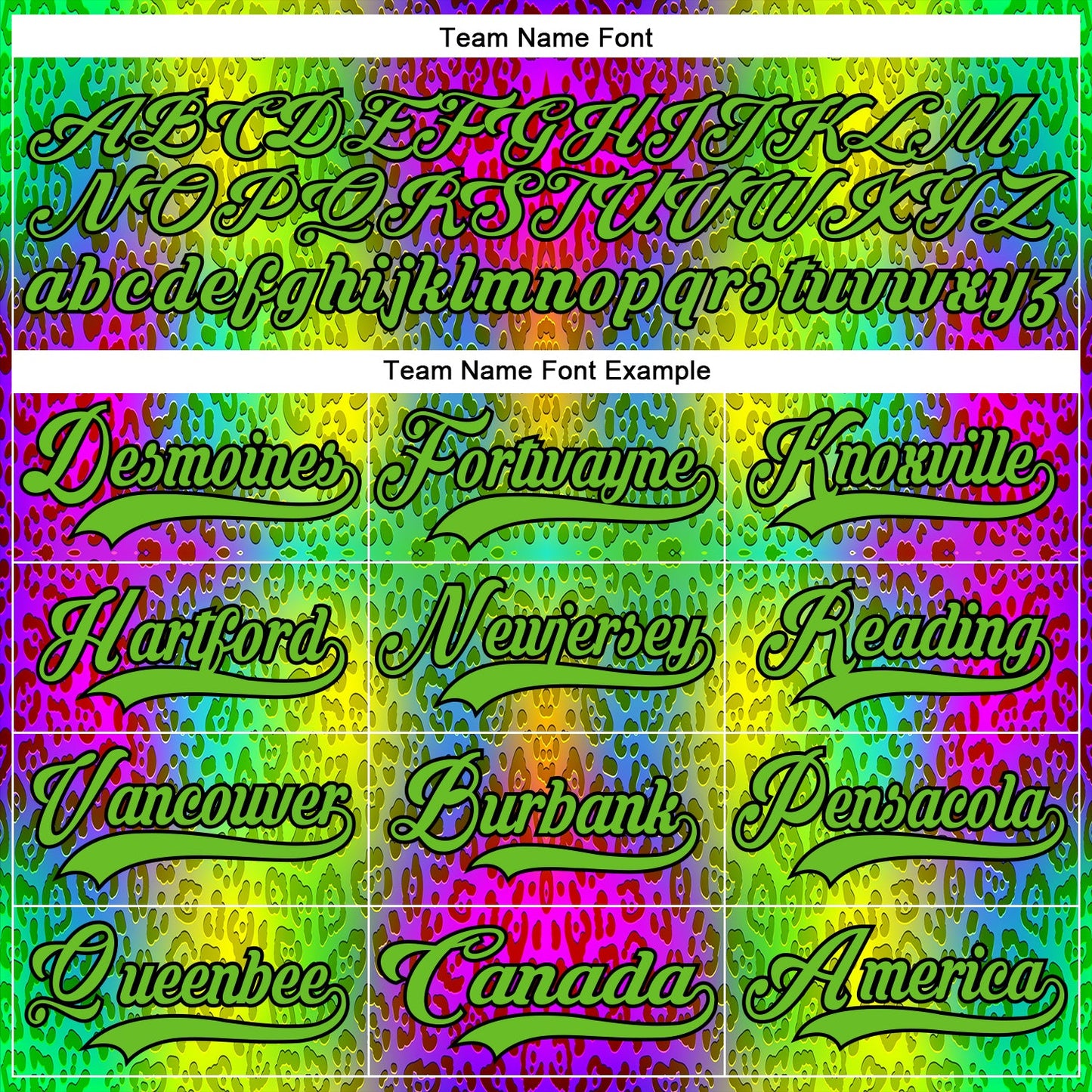 Custom Aurora Green Pink Black-White Leopard Print Neon Hockey Lace Neck Jersey view 6