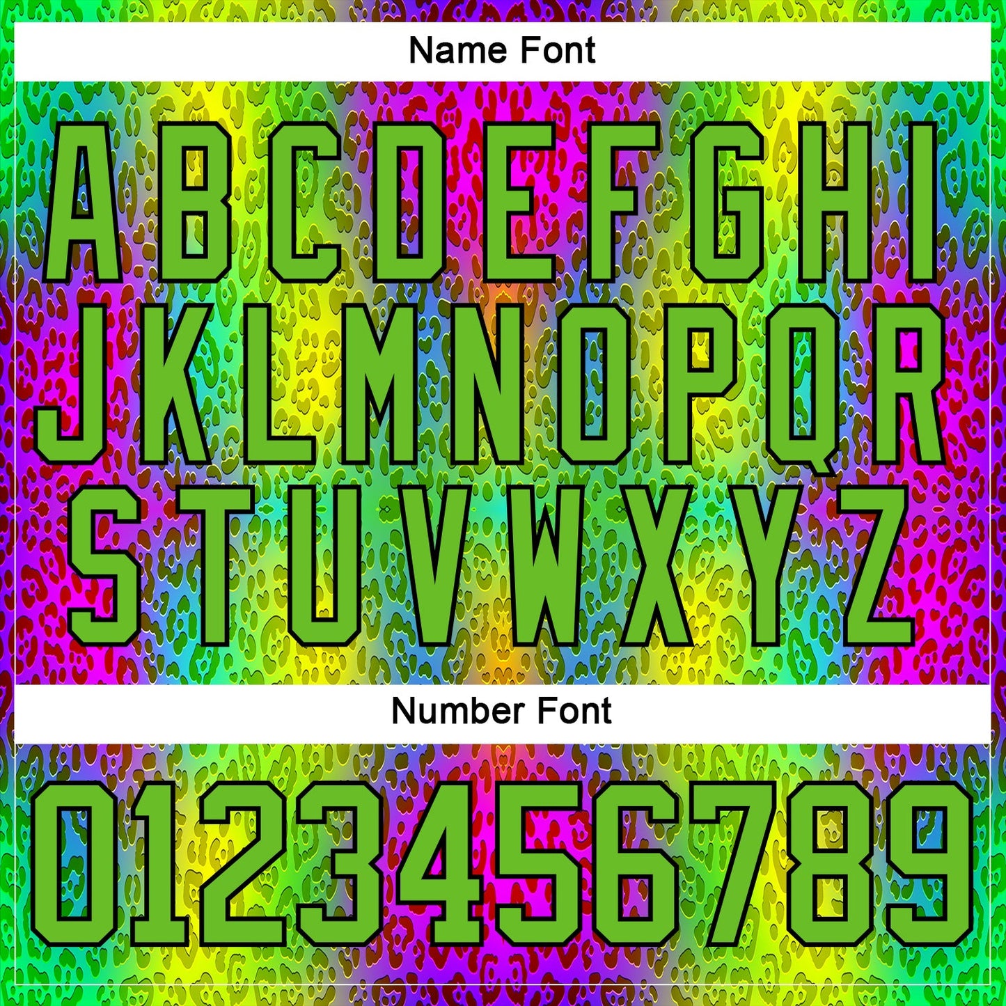 Custom Aurora Green Pink Black-White Leopard Print Neon Hockey Lace Neck Jersey view 7
