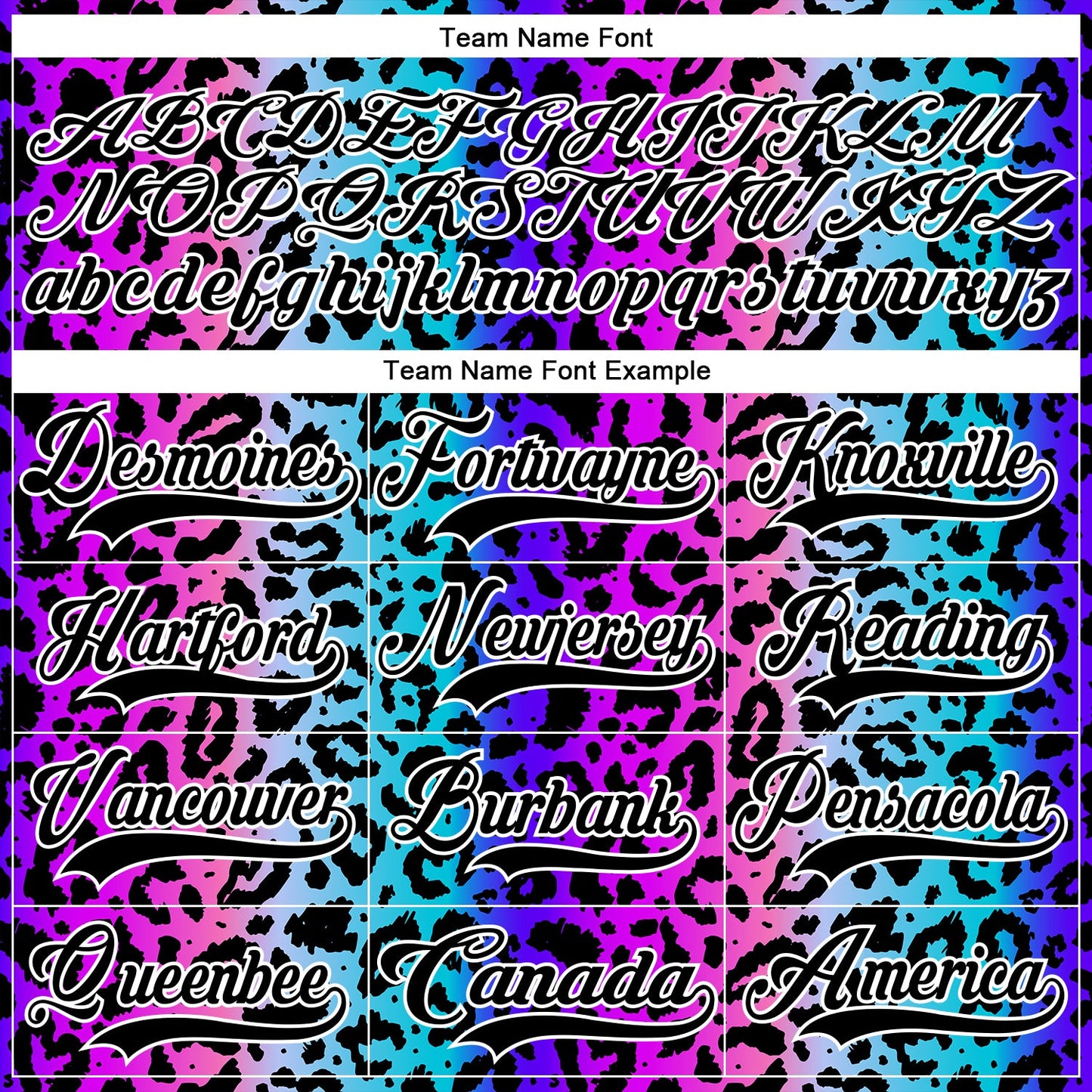 Custom Pink Black Blue-White Leopard Print Neon Hockey Lace Neck Jersey view 6