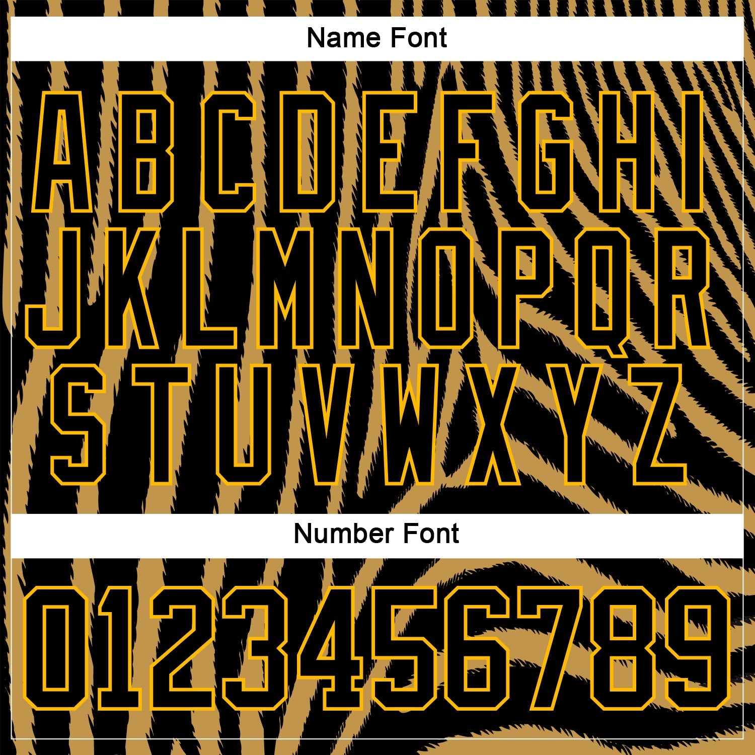 Custom Old Gold Black Gold-White Zebra Print Hockey Lace Neck Jersey view 7