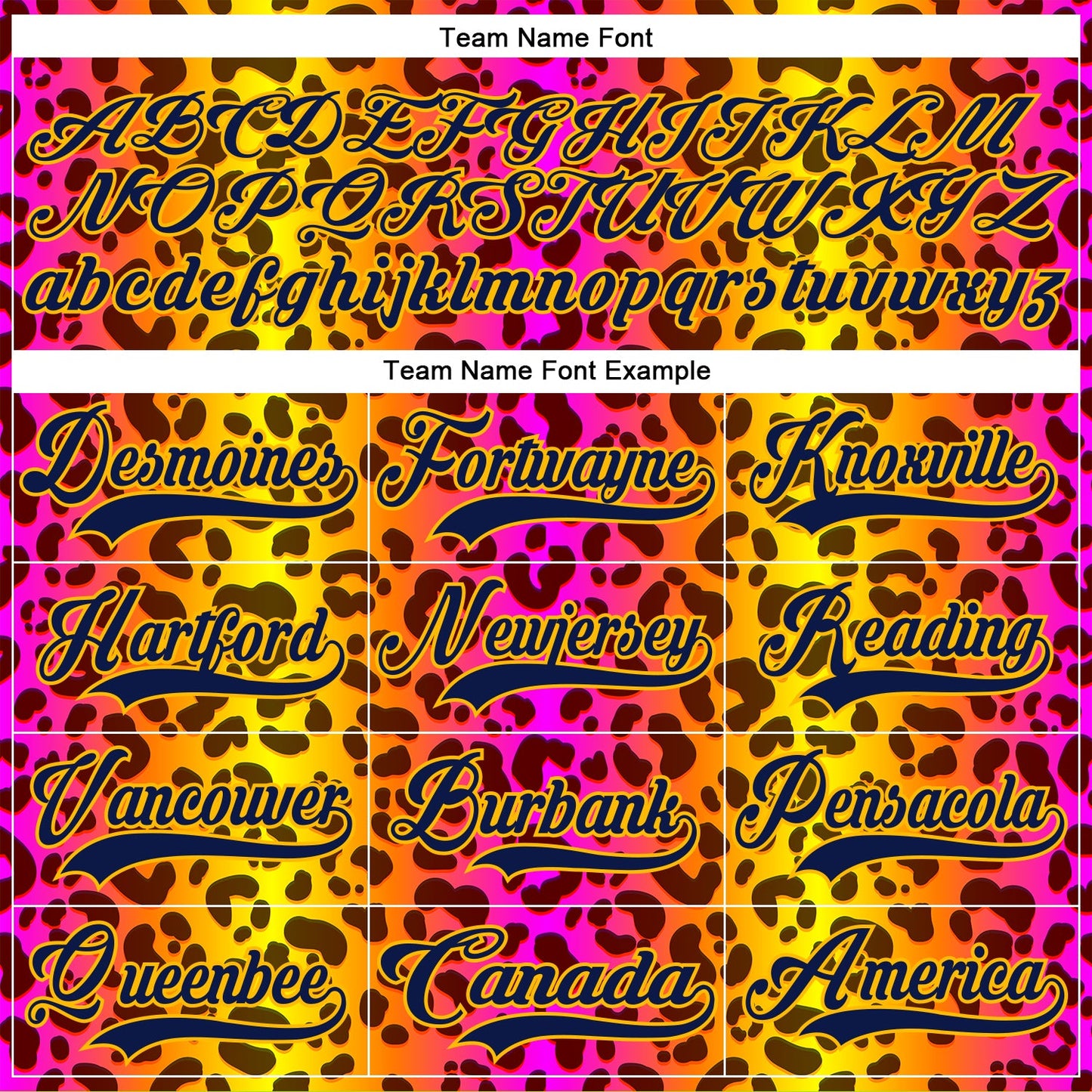 Custom Gold Navy-Pink Leopard Print Neon Hockey Lace Neck Jersey view 6