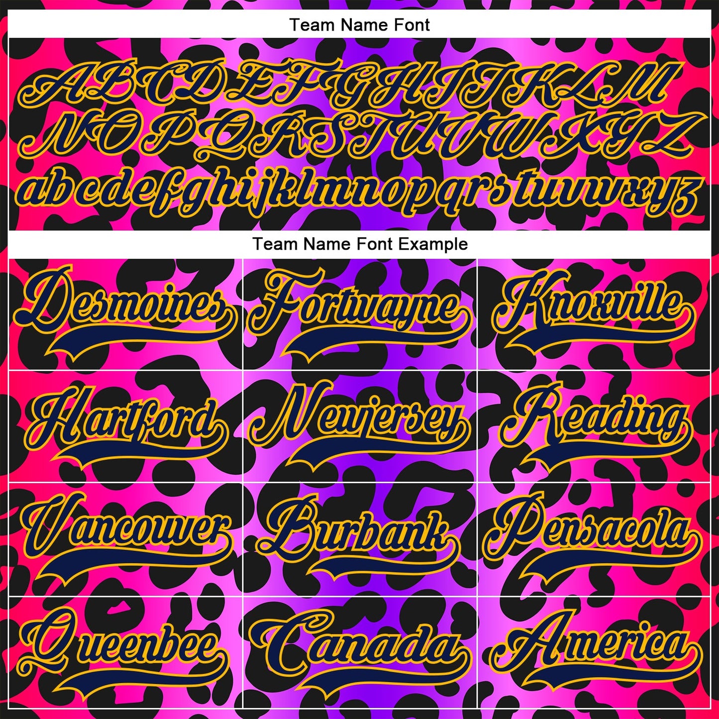 Custom Purple Navy Pink-Gold Leopard Print Neon Hockey Lace Neck Jersey view 6