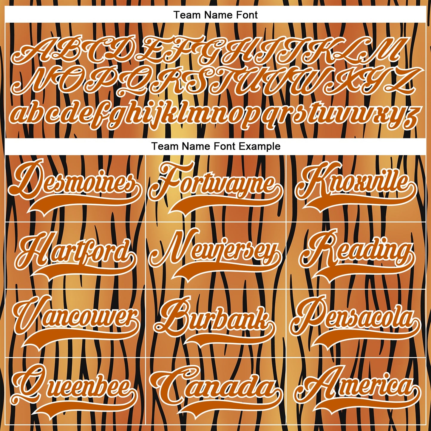 Custom Texas Orange Black-White Tiger Print Hockey Lace Neck Jersey view 6