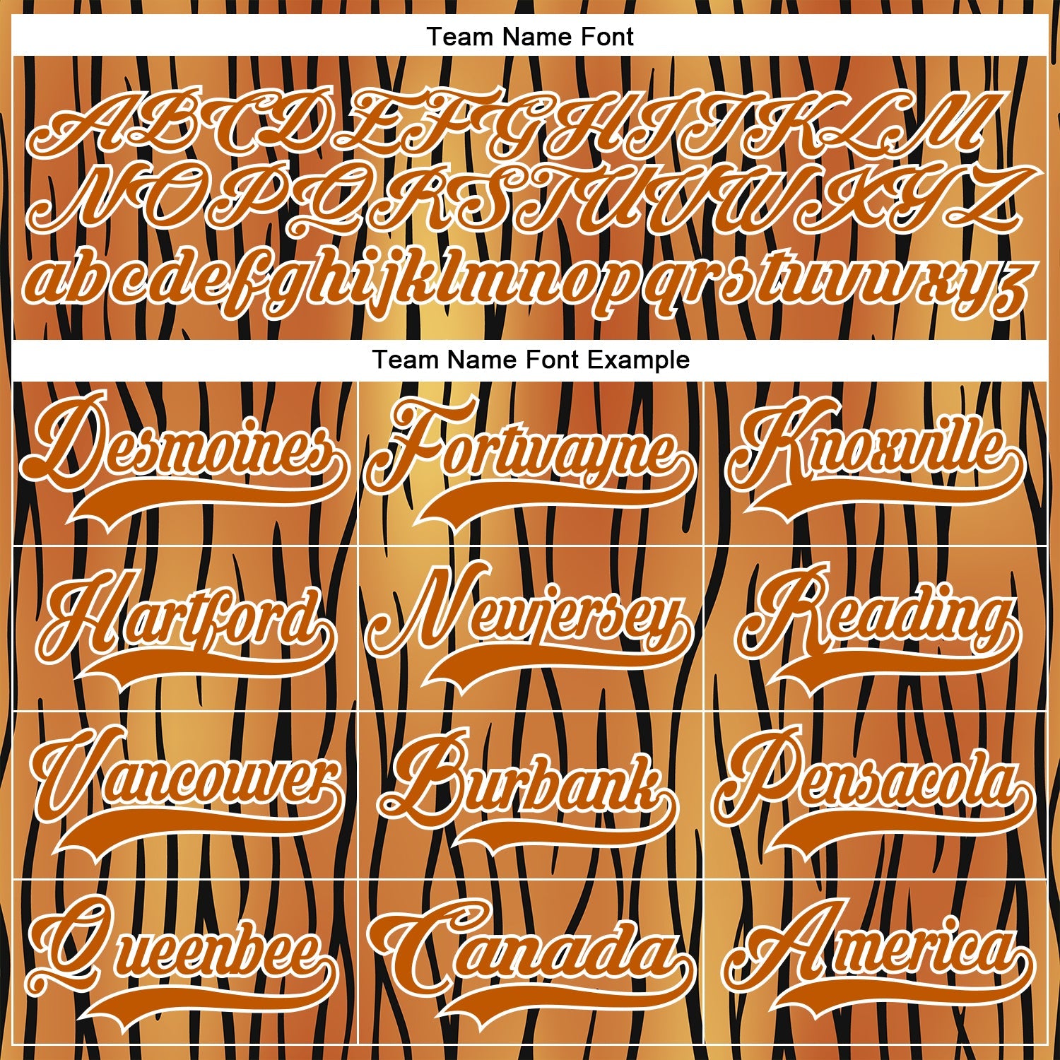 Custom Texas Orange Black-White Tiger Print Hockey Lace Neck Jersey view 6