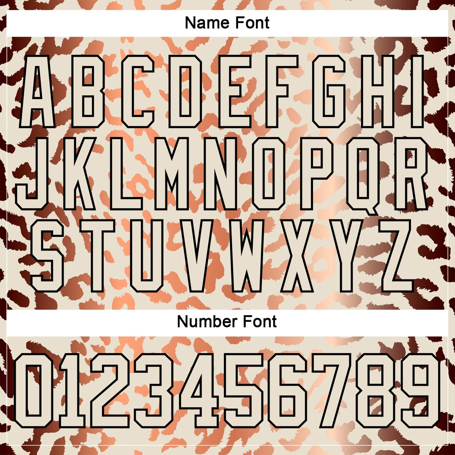 Custom Cream Orange Black-White Leopard Print Hockey Lace Neck Jersey view 7