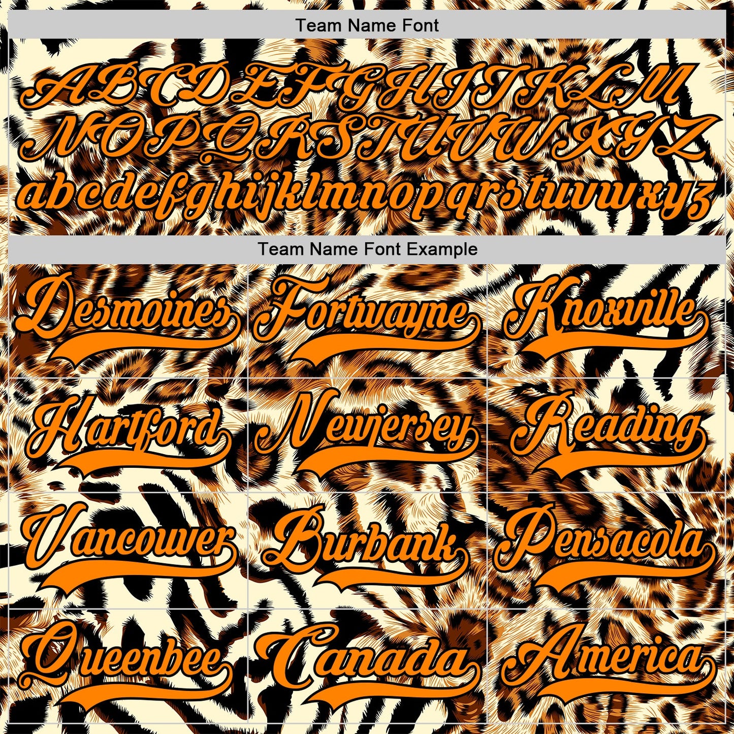 Custom Cream Bay Orange-Black Leopard Print Neon Hockey Lace Neck Jersey view 6