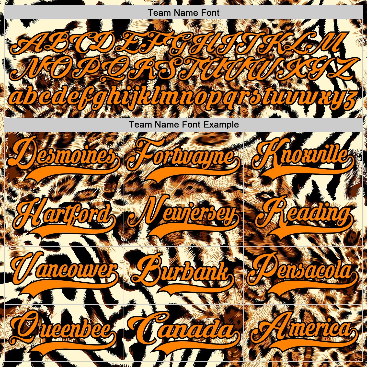 Custom Cream Bay Orange-Black Leopard Print Neon Hockey Lace Neck Jersey view 6