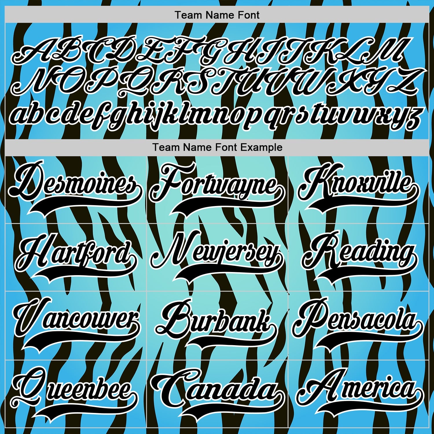 Custom Blue Black-White Tiger Print Hockey Lace Neck Jersey view 6