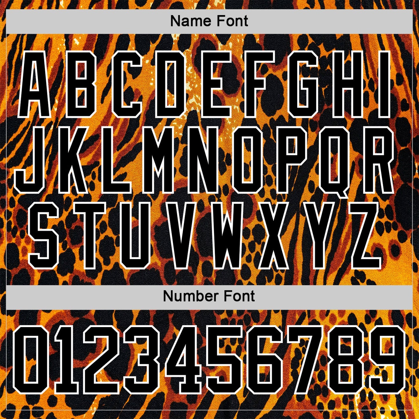 Custom Orange Black-White Leopard Print Hockey Lace Neck Jersey view 7
