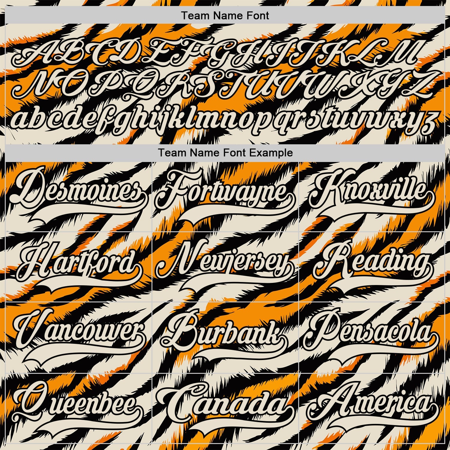 Custom Cream Orange-Black Tiger Stripes Print Hockey Lace Neck Jersey view 6
