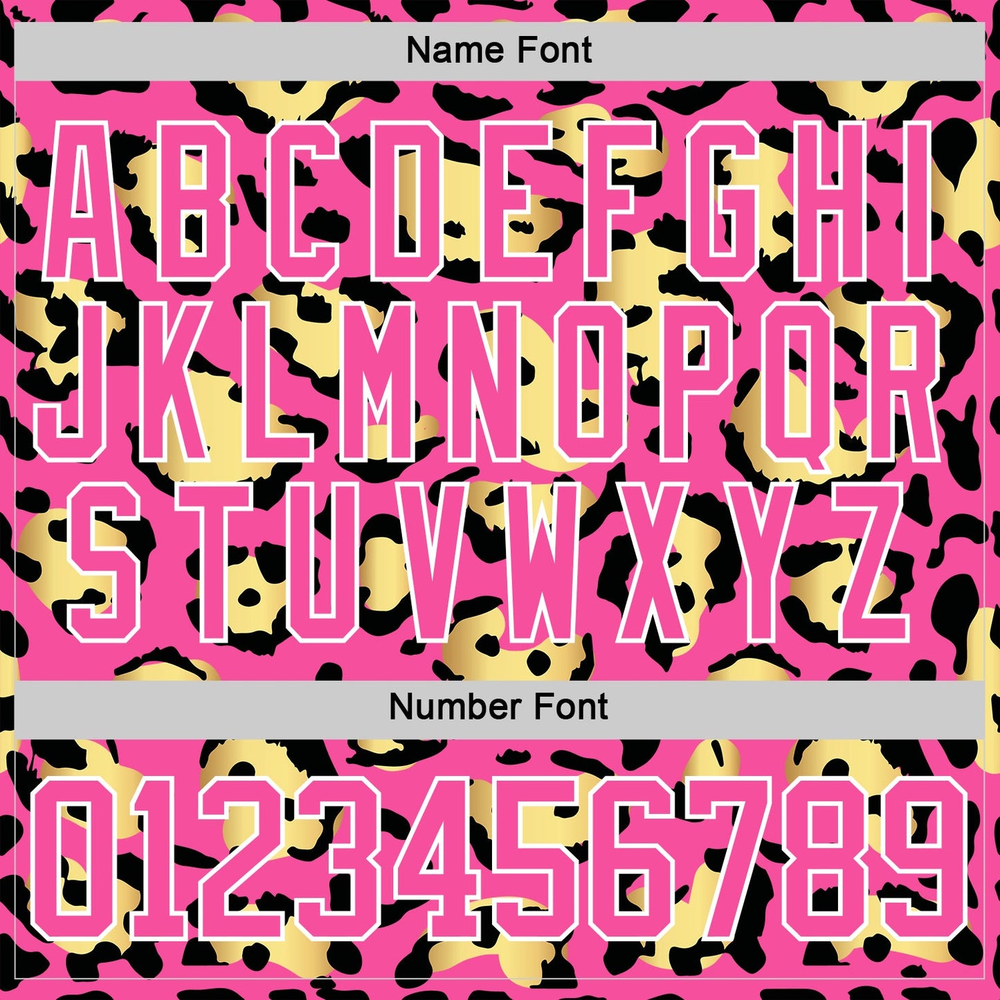Custom Pink Yellow Black-White Leopard Print Hockey Lace Neck Jersey view 7