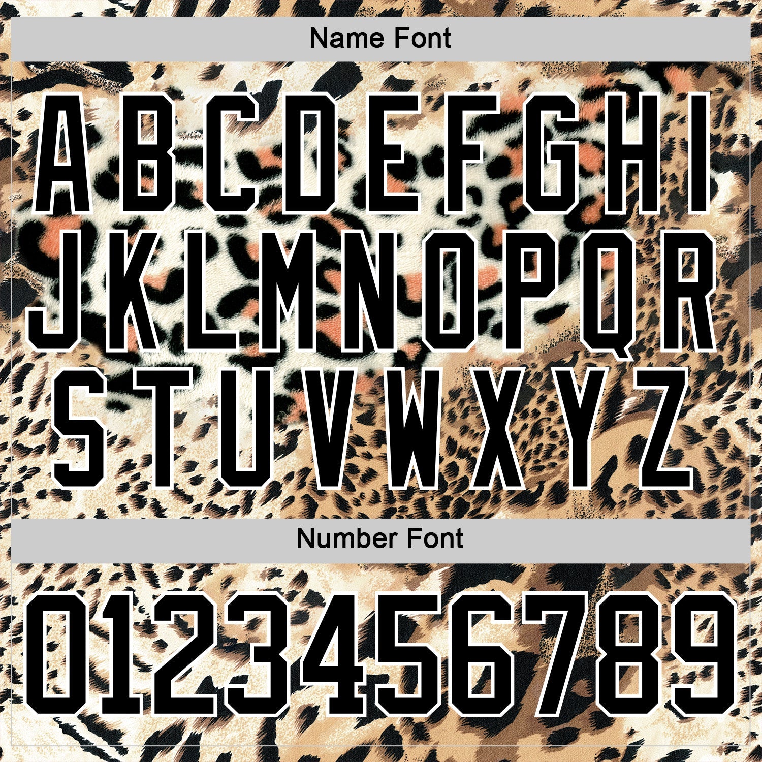 Custom Cream Black Brown-White Leopard Print Hockey Lace Neck Jersey view 7