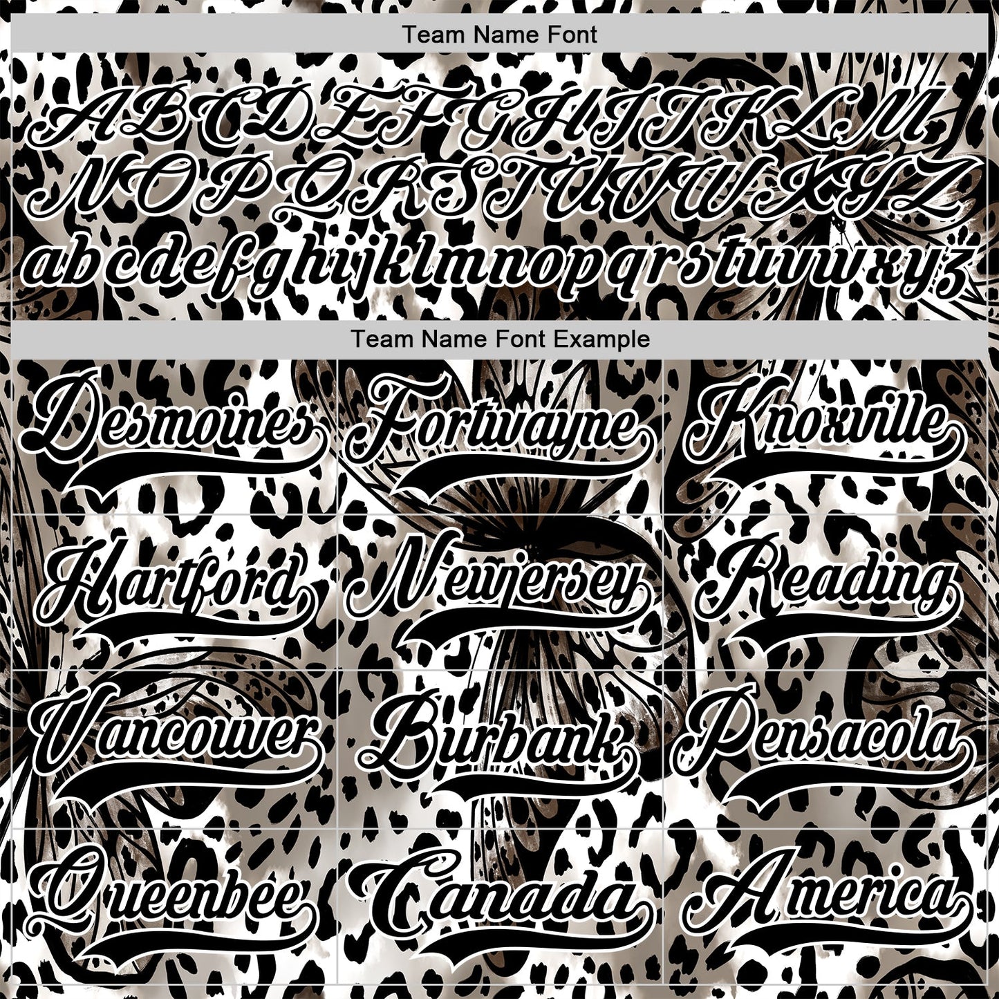 Custom White Black Leopard Print Hockey Lace Neck Jersey view 6