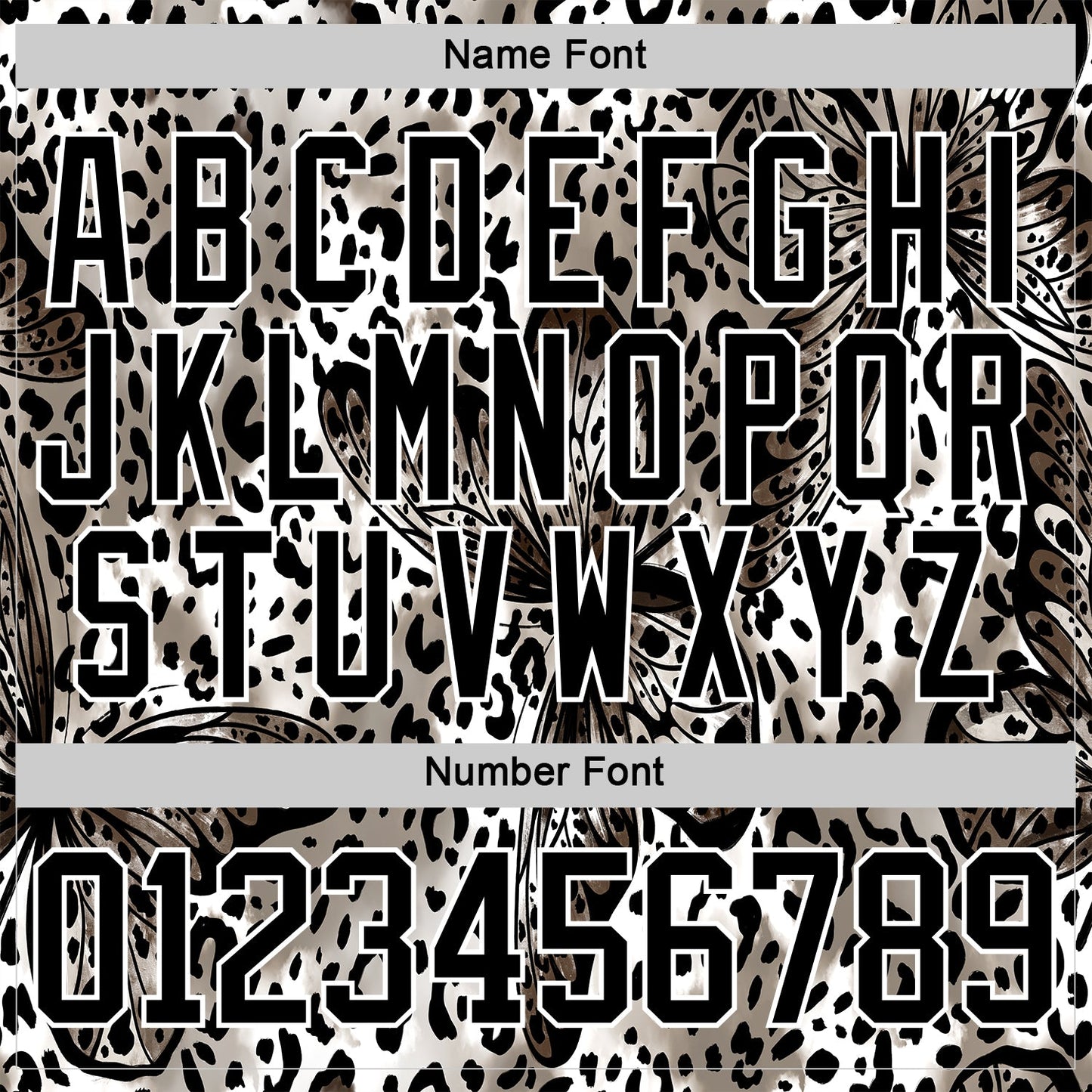 Custom White Black Leopard Print Hockey Lace Neck Jersey view 7