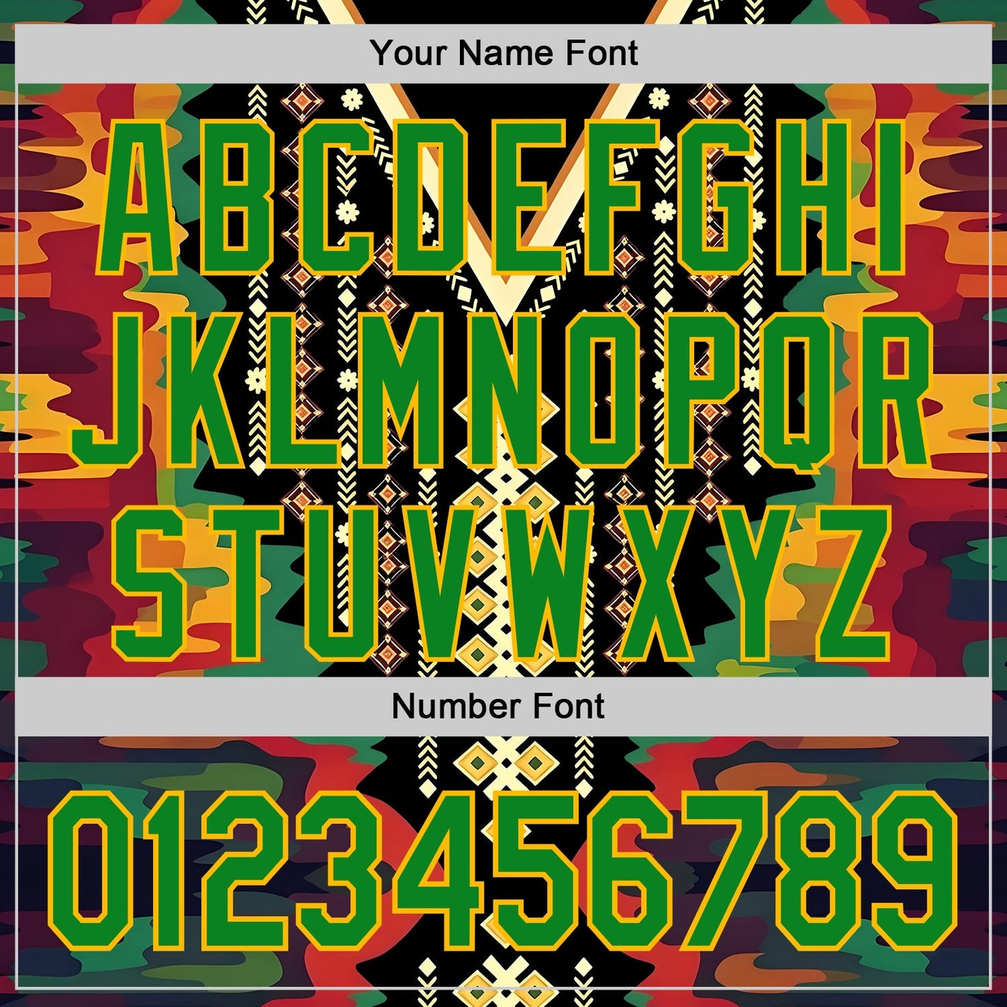 Custom Black Grass Green Red-Gold Black History Month Africa Tribal Authentic Baseball Jersey view 5