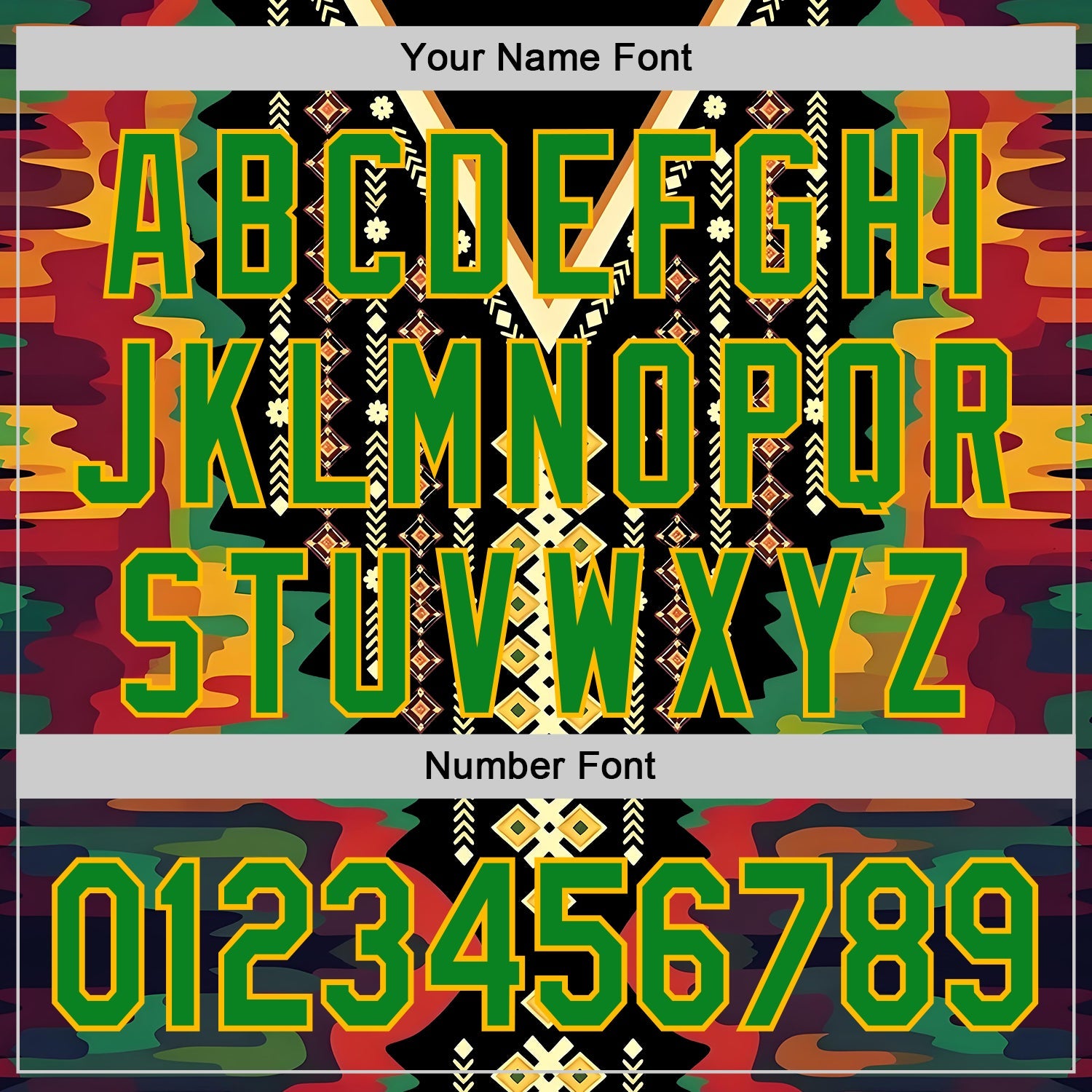 Custom Black Grass Green Red-Gold Black History Month Africa Tribal Authentic Baseball Jersey view 5