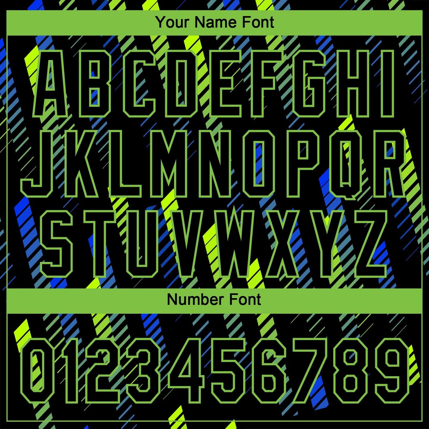 Custom Black Black Neon Green-Royal 3D Pattern Design Authentic Baseball Jersey view 5