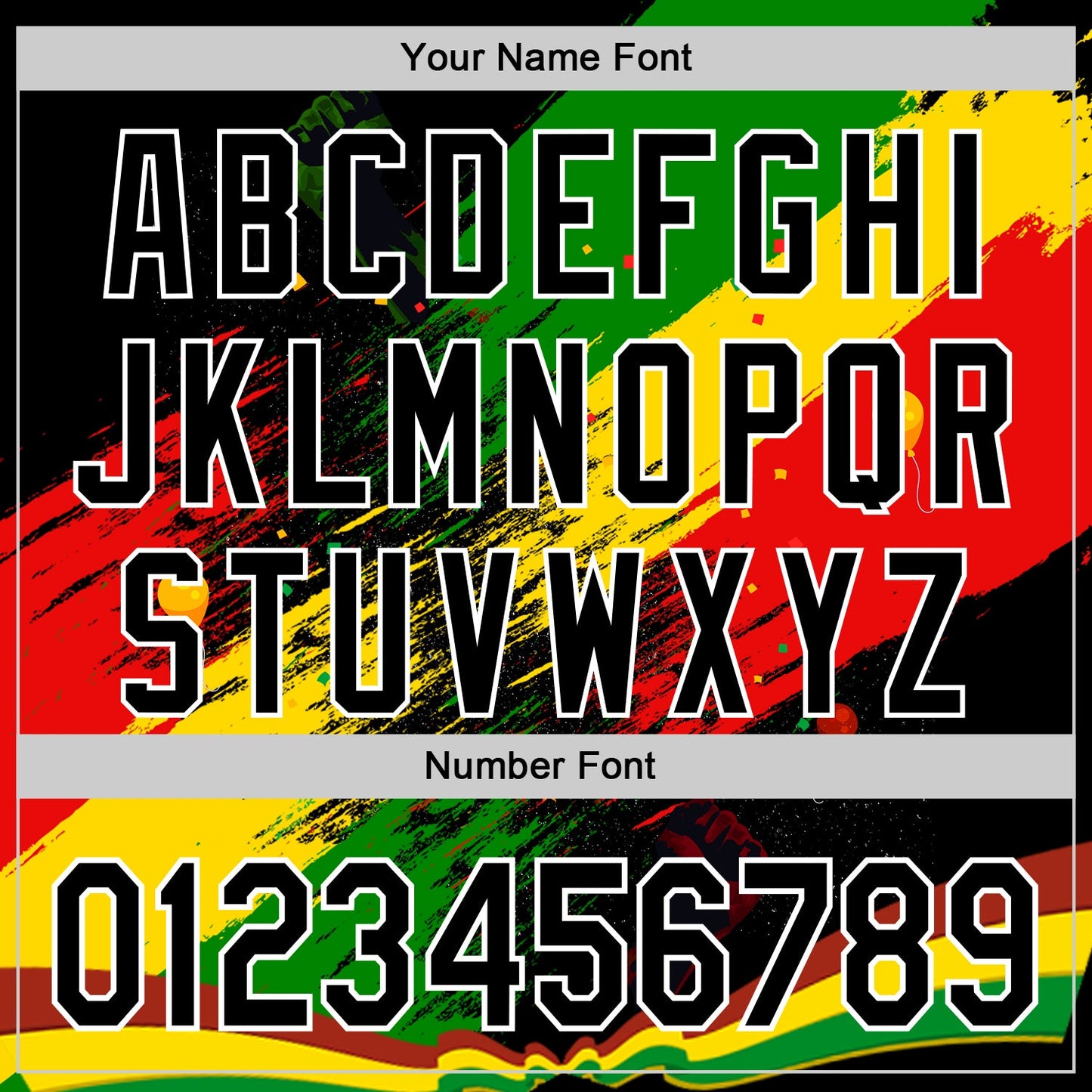 Custom Black Green Yellow Red-White Black History Month Africa Tribal Authentic Baseball Jersey view 5