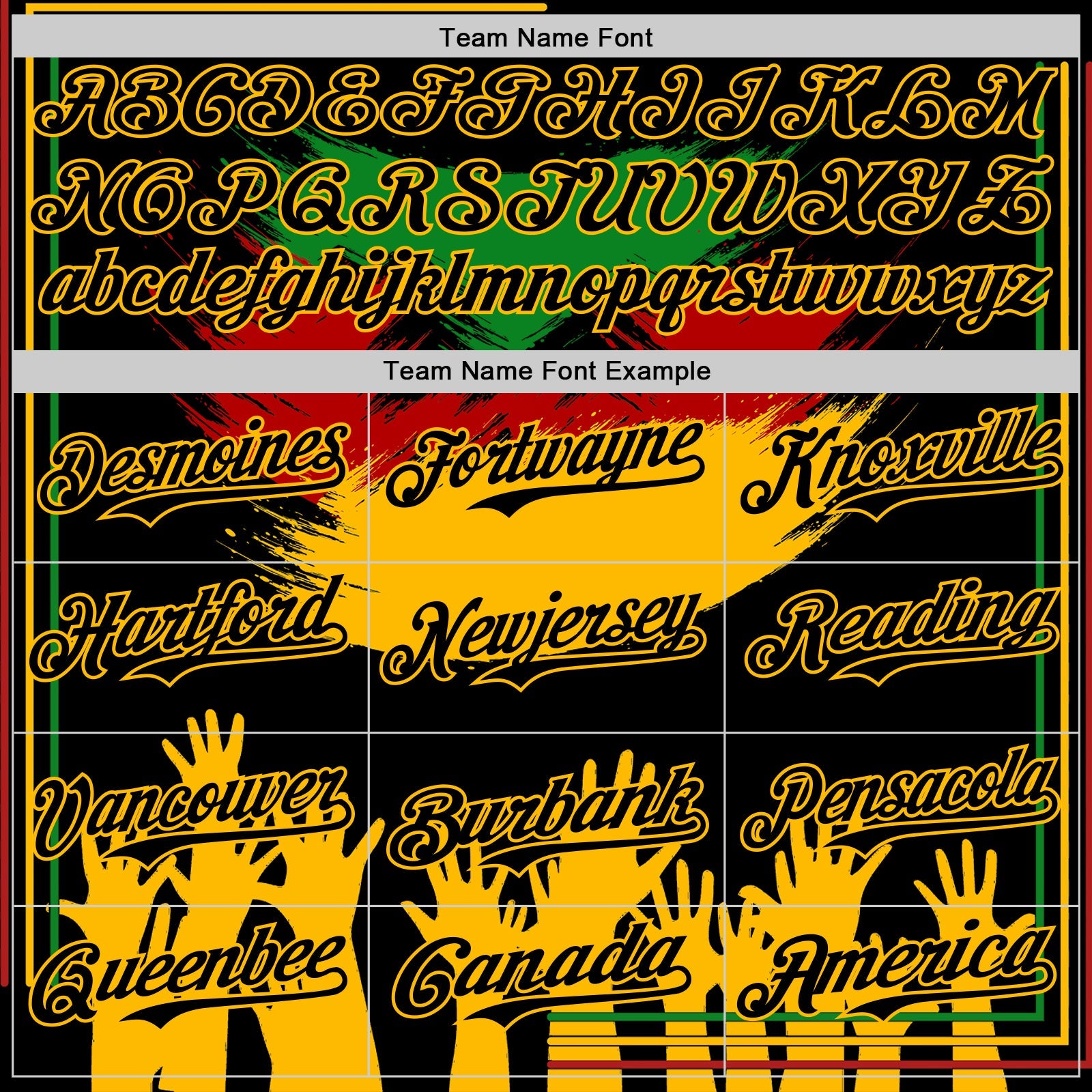 Custom Black Green Red-Gold Black History Month Africa Tribal Authentic Baseball Jersey view 4