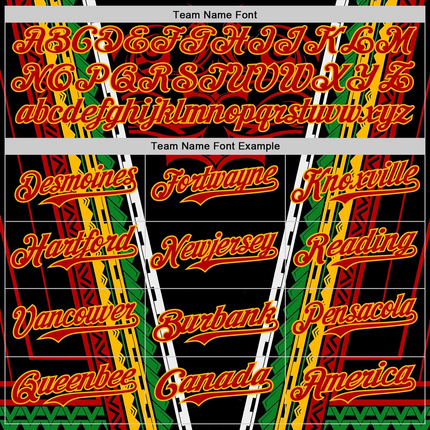 Custom Black Red Gold-Green Black History Month Africa Tribal Authentic Baseball Jersey view 4