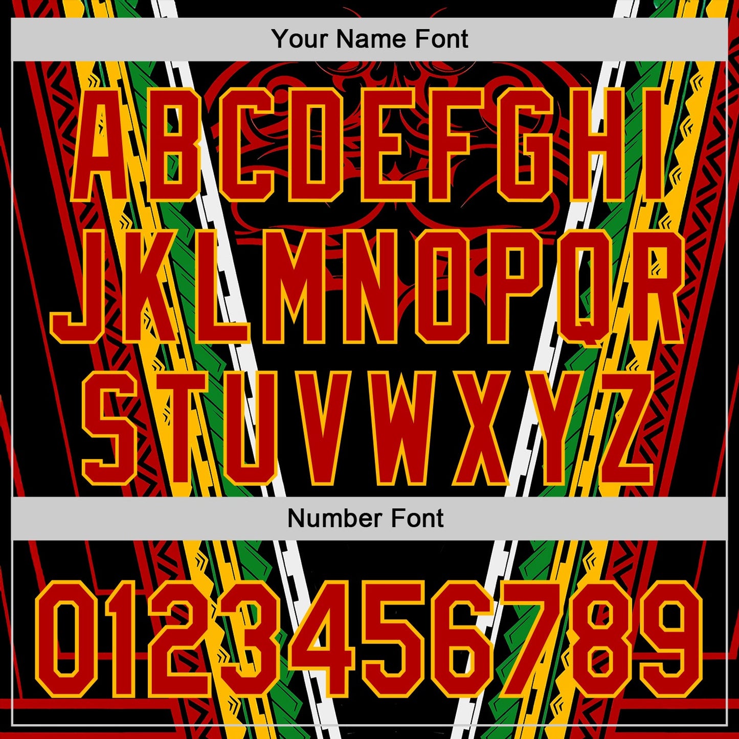 Custom Black Red Gold-Green Black History Month Africa Tribal Authentic Baseball Jersey view 5