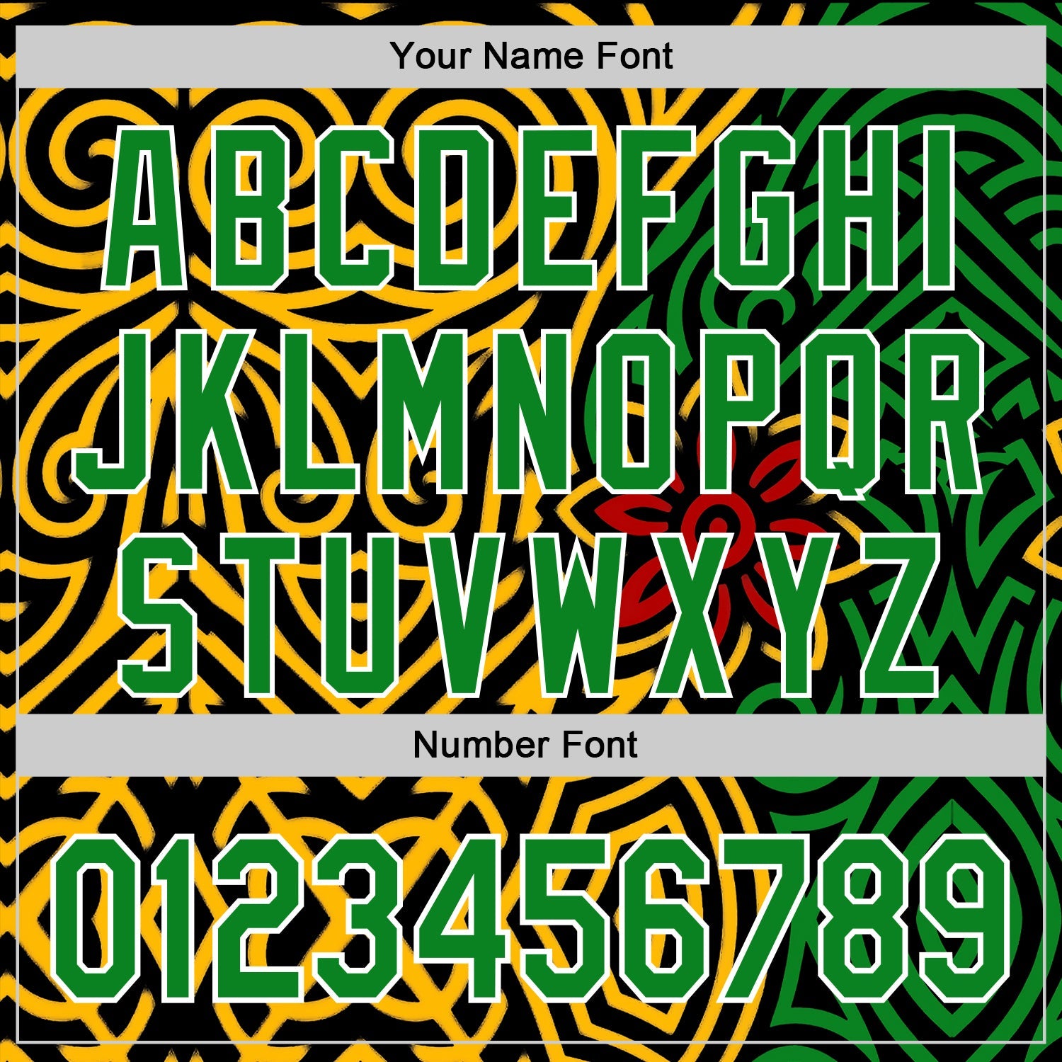 Custom Black Grass Green Gold Red-White Black History Month Africa Tribal Authentic Baseball Jersey view 5