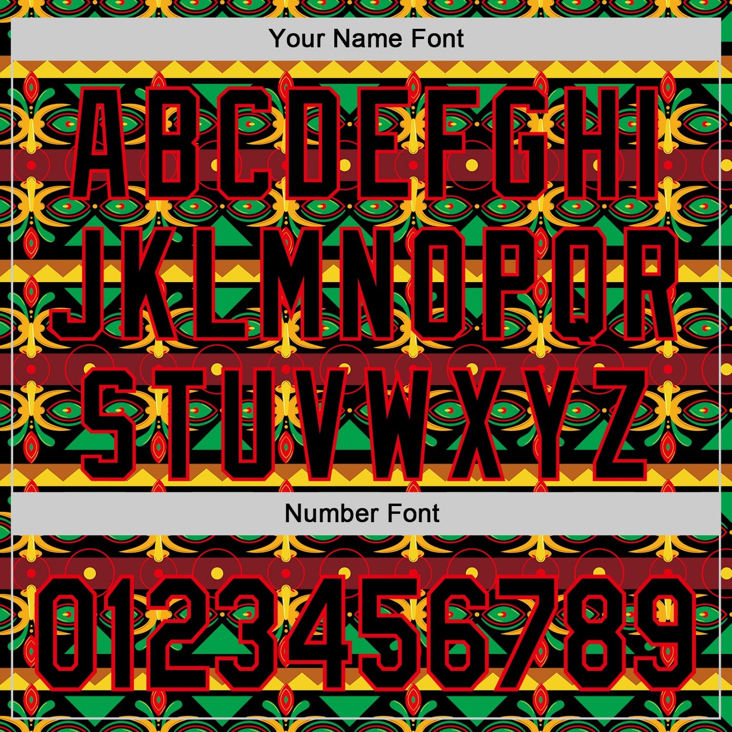 Custom Black Green Yellow Green-Fire Red 3D Pattern Design Black History Month African Ethnicity Style Authentic Baseball Jersey view 5