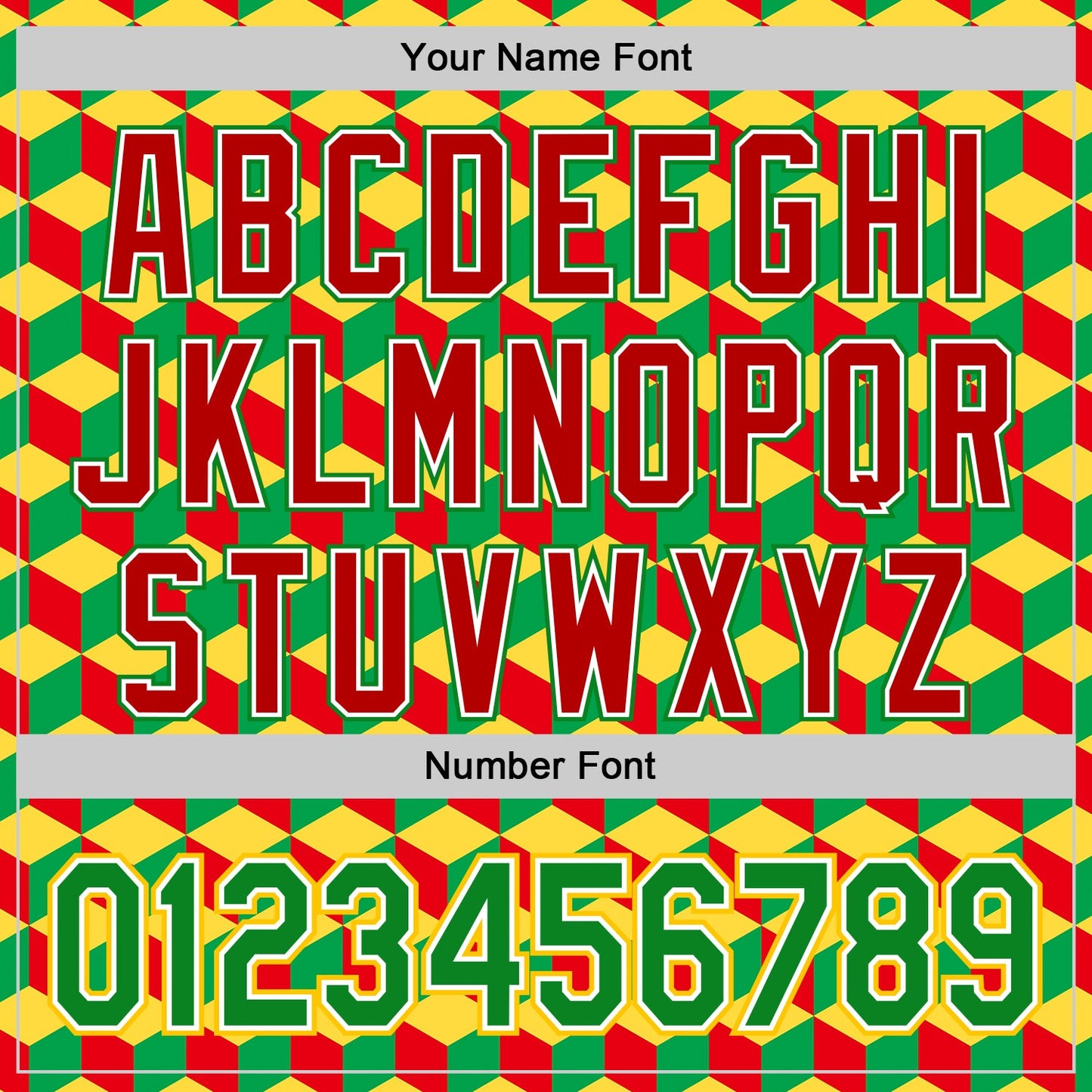 Custom Yellow Grass Green Red-White 3D Pattern Design Black History Month Abstract Geometric Authentic Baseball Jersey view 5
