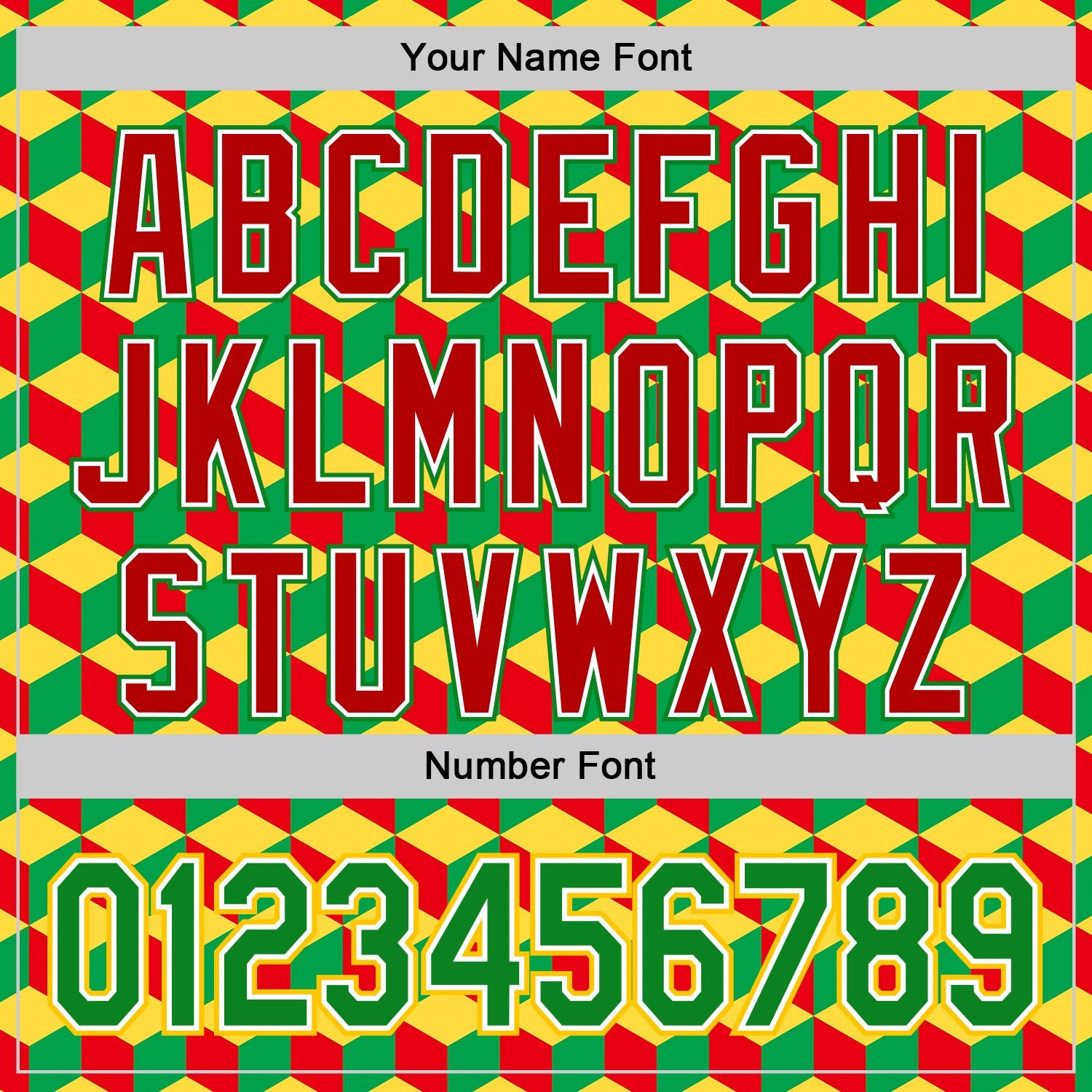 Custom Yellow Grass Green Red-White 3D Pattern Design Black History Month Abstract Geometric Authentic Baseball Jersey view 5