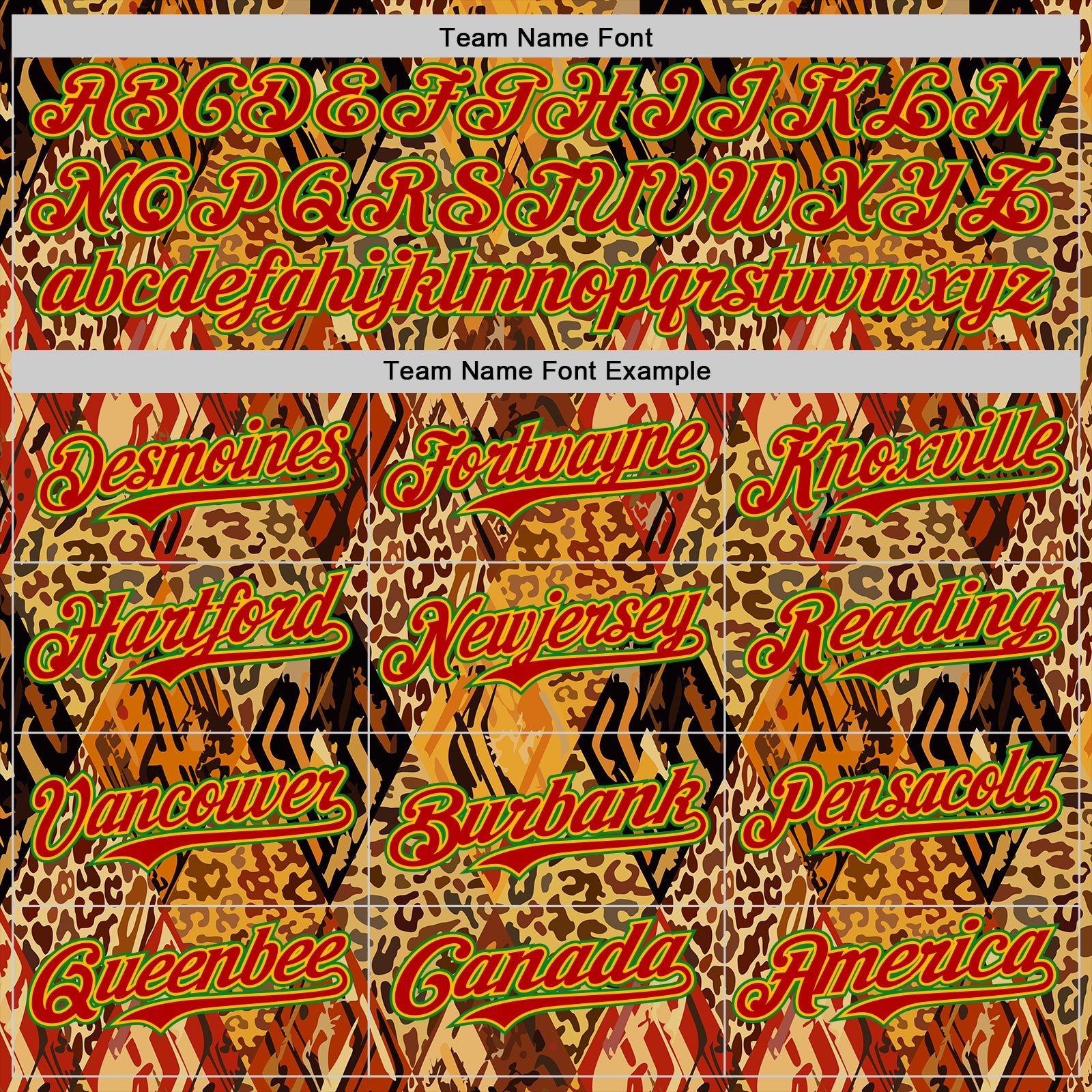 Custom Brown Red Gold-Grass Green 3D Pattern Design Black History Month Animal Print Authentic Baseball Jersey view 4