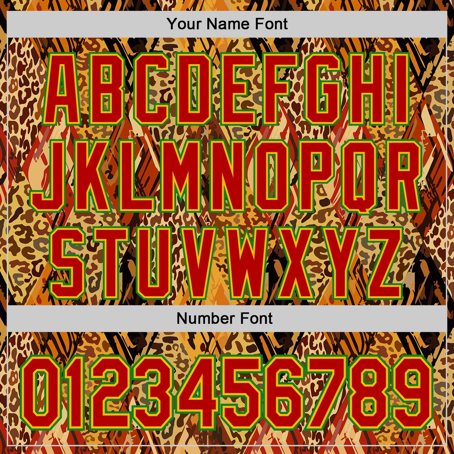 Custom Brown Red Gold-Grass Green 3D Pattern Design Black History Month Animal Print Authentic Baseball Jersey view 5